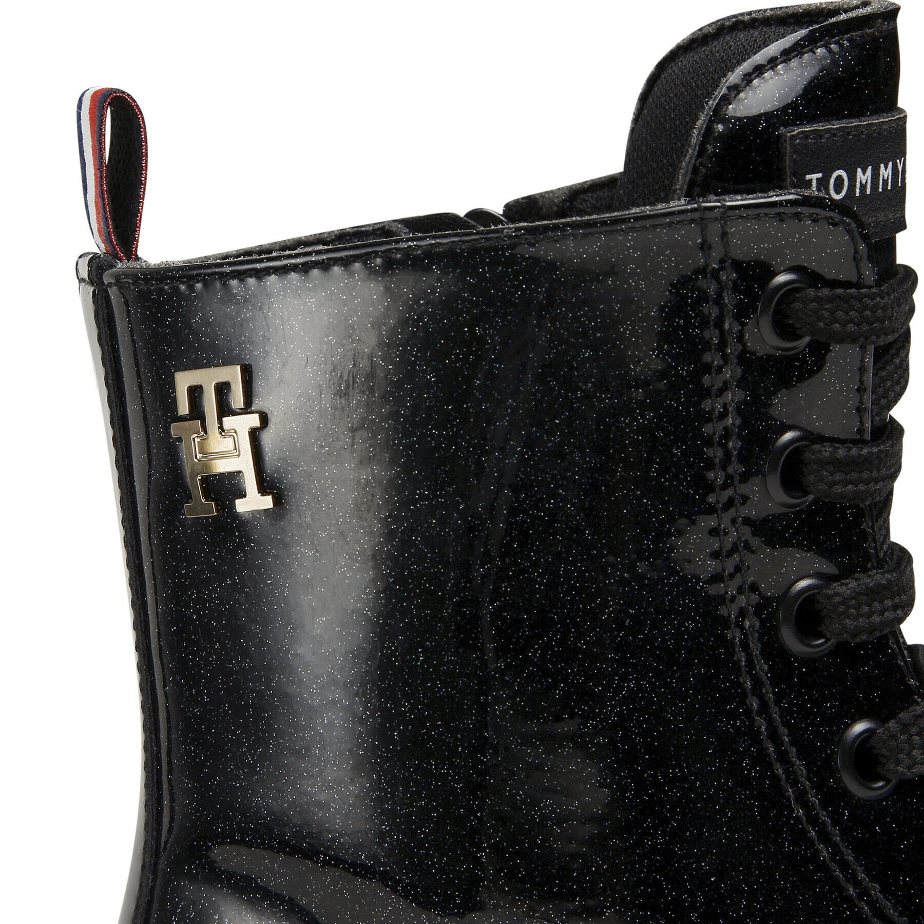 Tommy Hilfiger Ботуши Lace-Up Bootie T4A5-32413-1237 S Черен - Pepit.bg