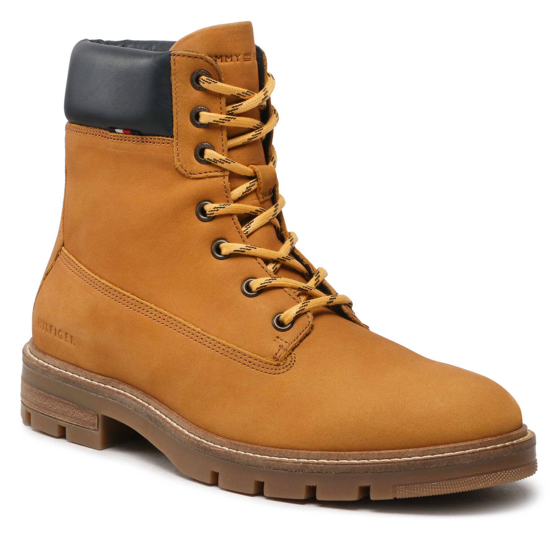 Tommy Hilfiger Ботуши Padded Nubuck Boot FM0FM04205 Кафяв - Pepit.bg