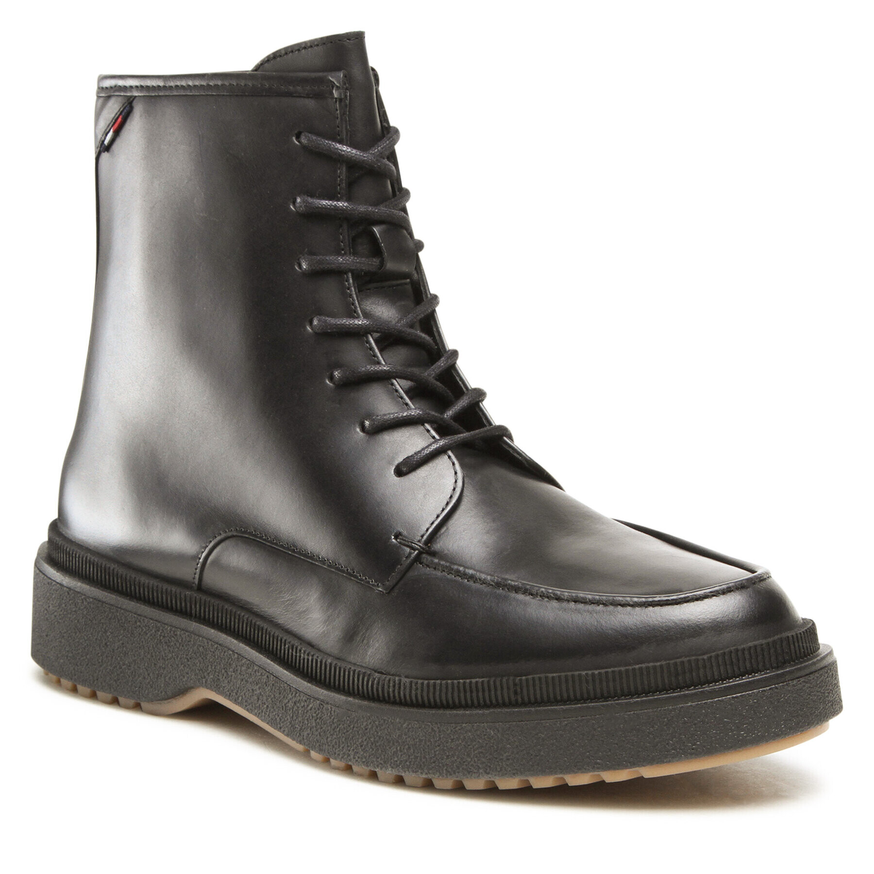 Tommy Hilfiger Ботуши Premium Cleated Lth Boot FM0FM04194 Черен - Pepit.bg