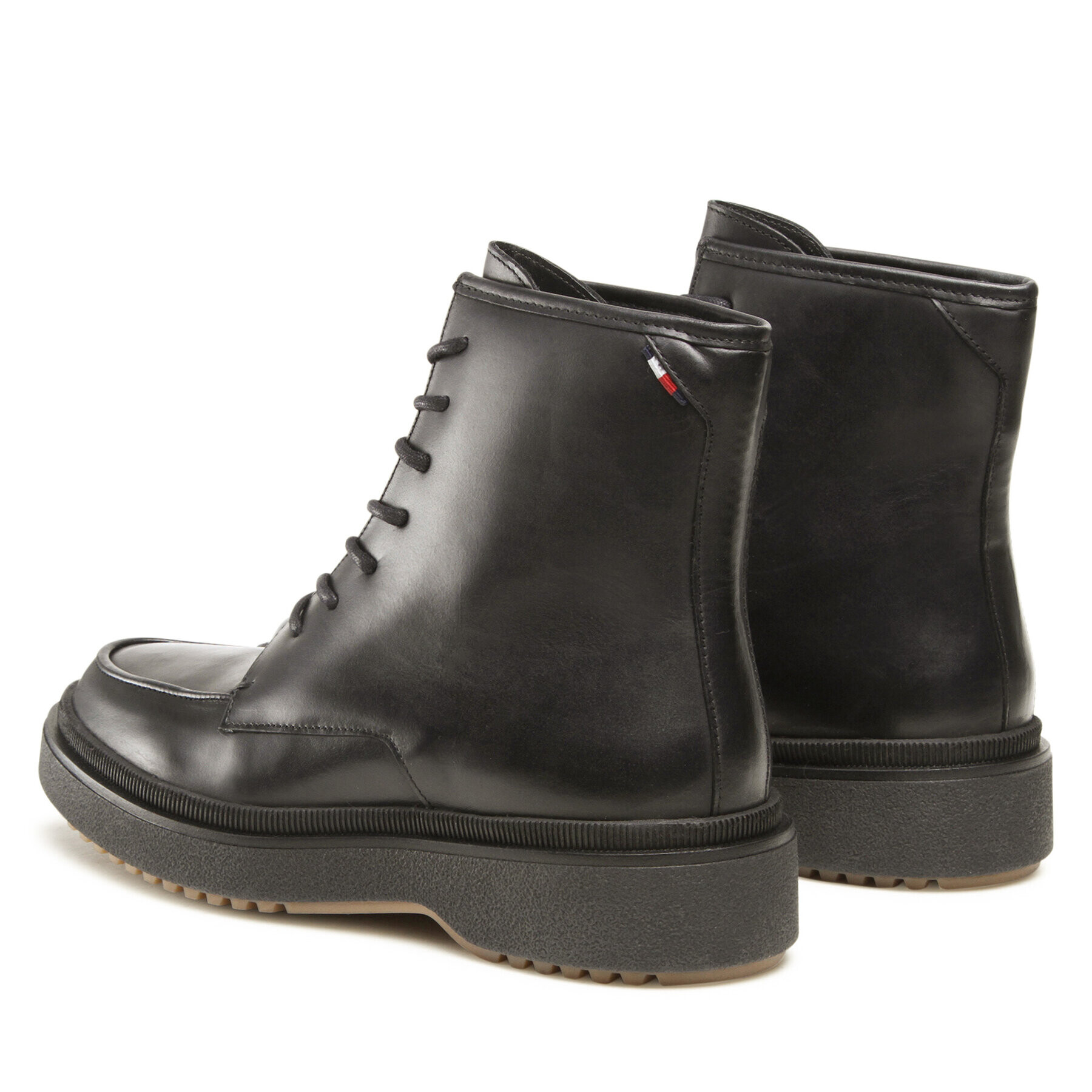 Tommy Hilfiger Ботуши Premium Cleated Lth Boot FM0FM04194 Черен - Pepit.bg