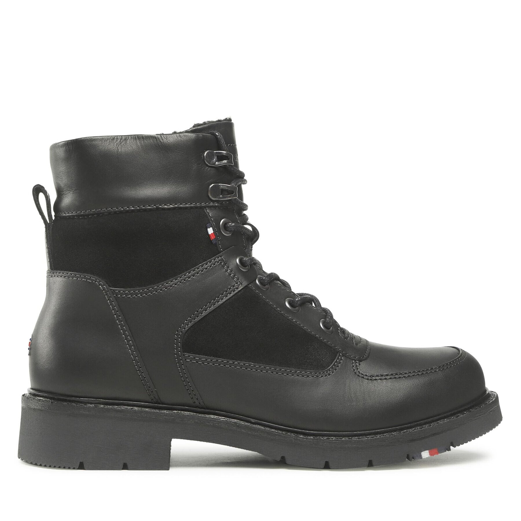 Tommy Hilfiger Ботуши Rwb Hilfiger Warm Mix Lace Boot FM0FM04203 Черен - Pepit.bg