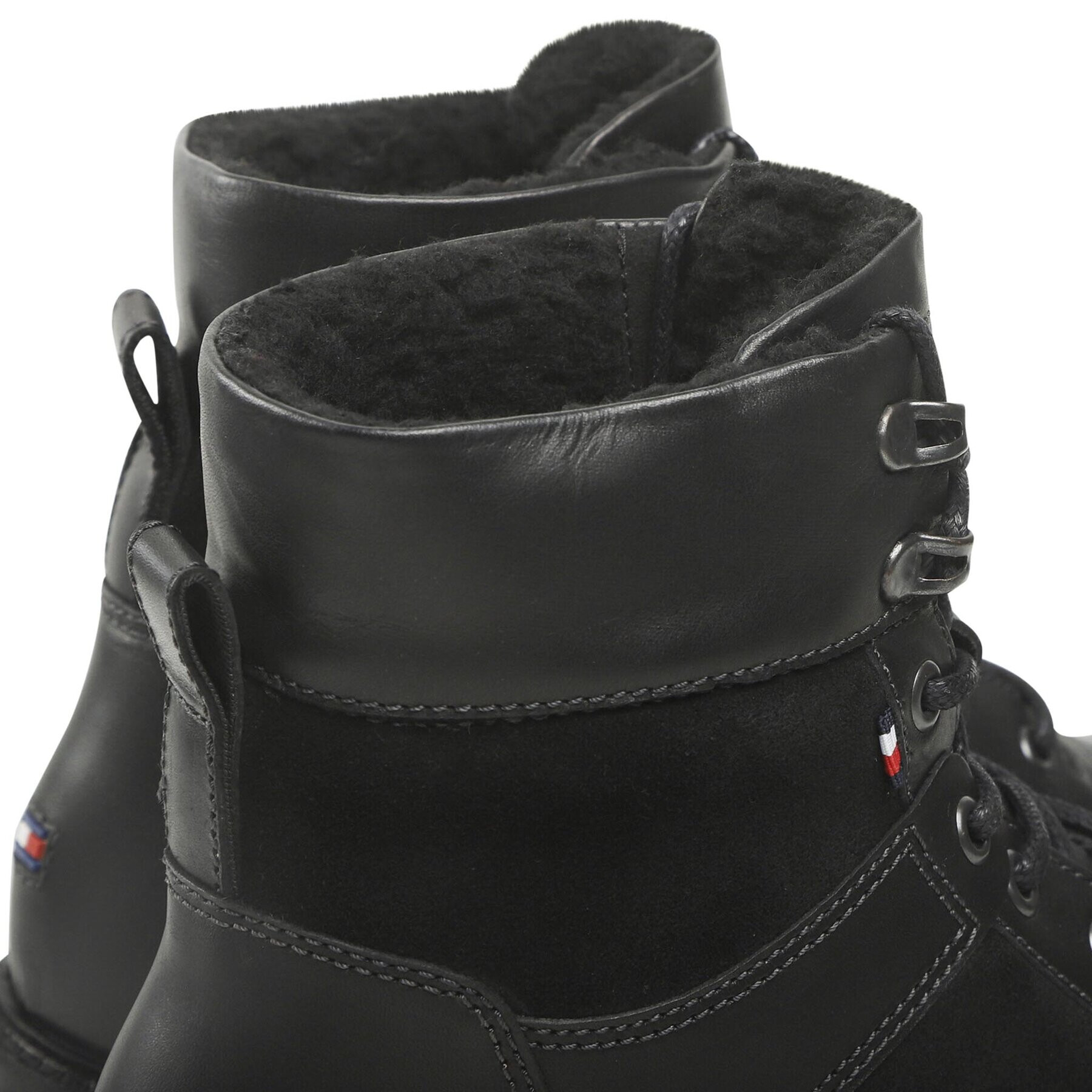 Tommy Hilfiger Ботуши Rwb Hilfiger Warm Mix Lace Boot FM0FM04203 Черен - Pepit.bg