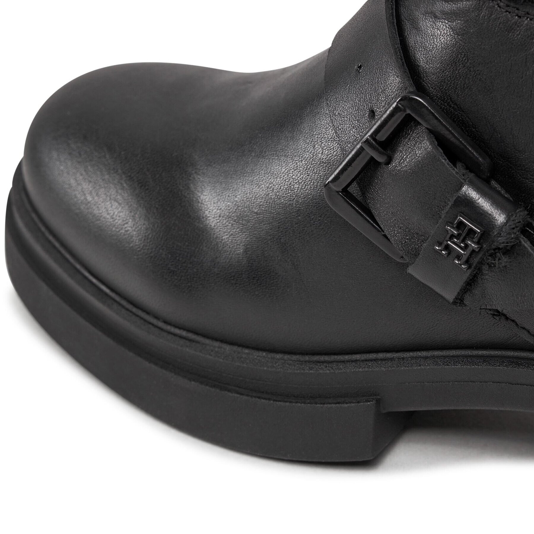 Tommy Hilfiger Ботуши Stretch Monochromatic Longboot FW0FW07611 Черен - Pepit.bg