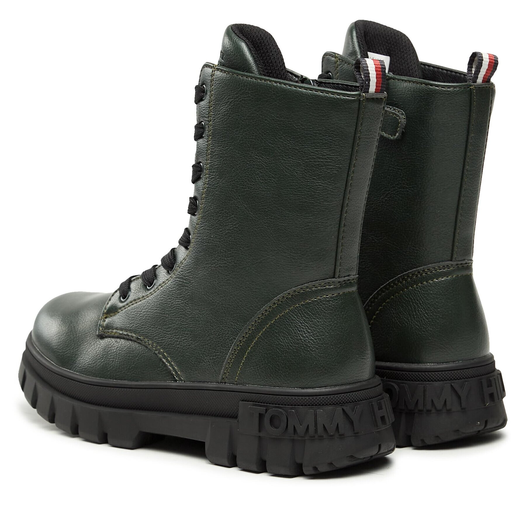 Tommy Hilfiger Ботуши T3A5-33057-1355406 S Зелен - Pepit.bg