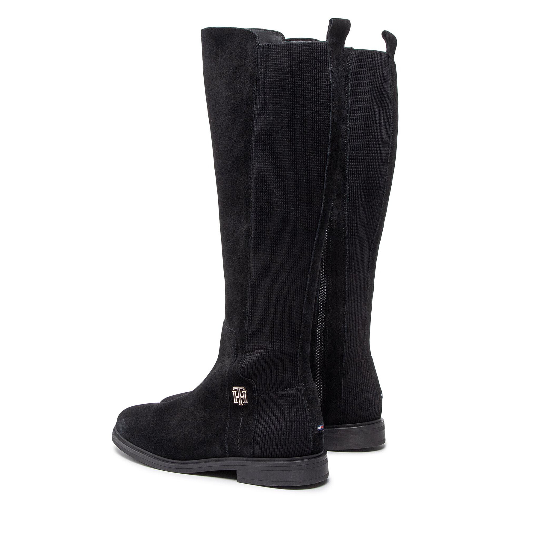 Tommy Hilfiger Ботуши Th Essentials Longboot FW0FW07050 Черен - Pepit.bg