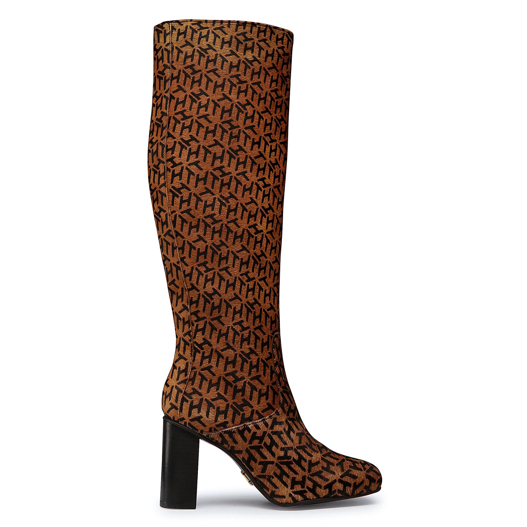 Tommy Hilfiger Ботуши Th Hair Calf High Heel Long Boot FW0FW05169 Кафяв - Pepit.bg