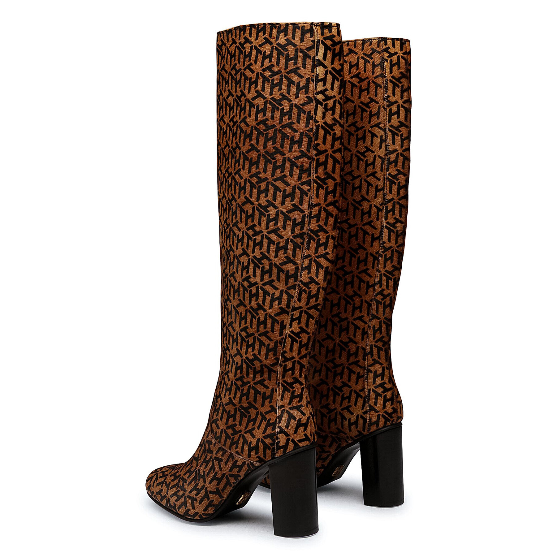 Tommy Hilfiger Ботуши Th Hair Calf High Heel Long Boot FW0FW05169 Кафяв - Pepit.bg