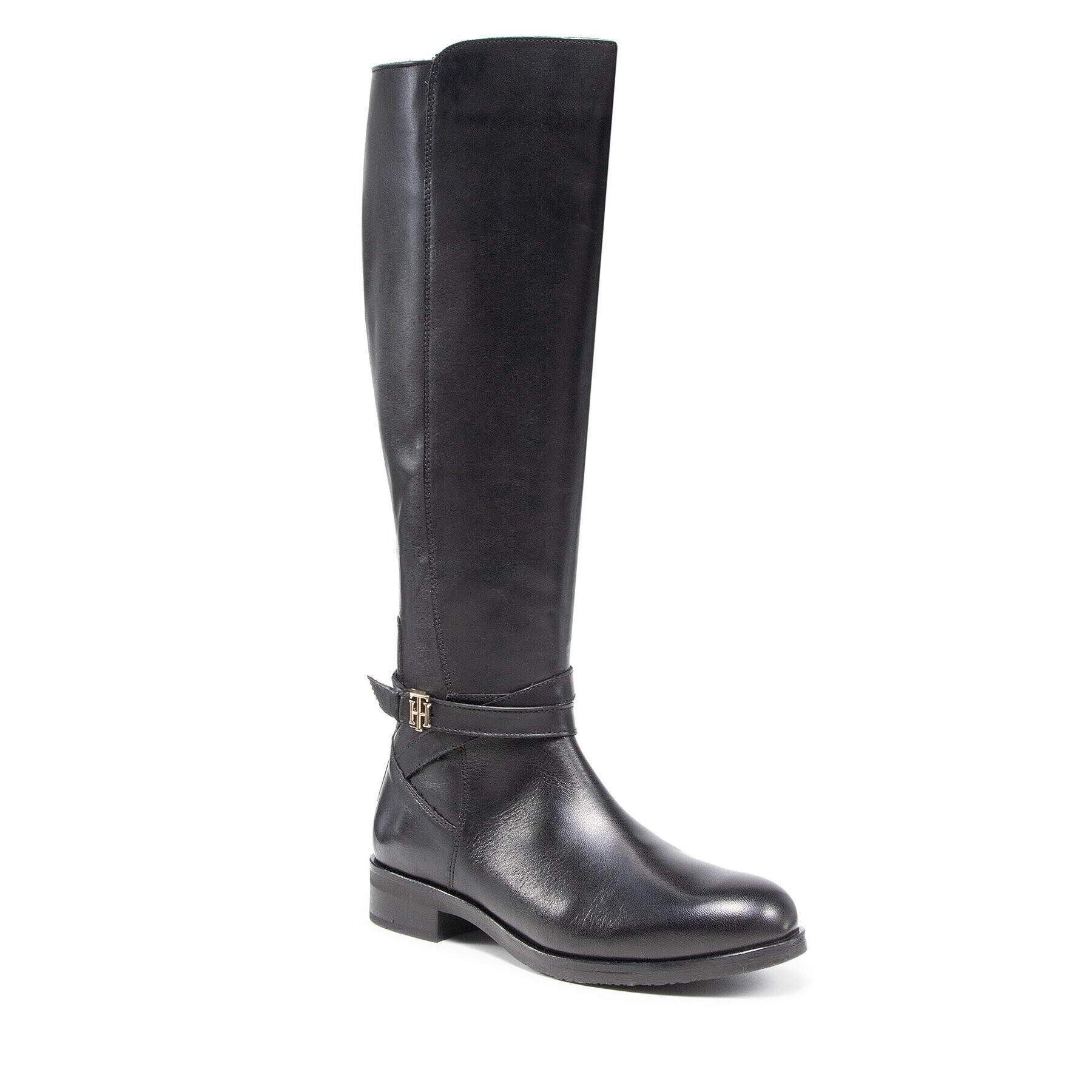 Tommy Hilfiger Ботуши Th Hardware On Belt Longboot FW0FW05963 Черен - Pepit.bg