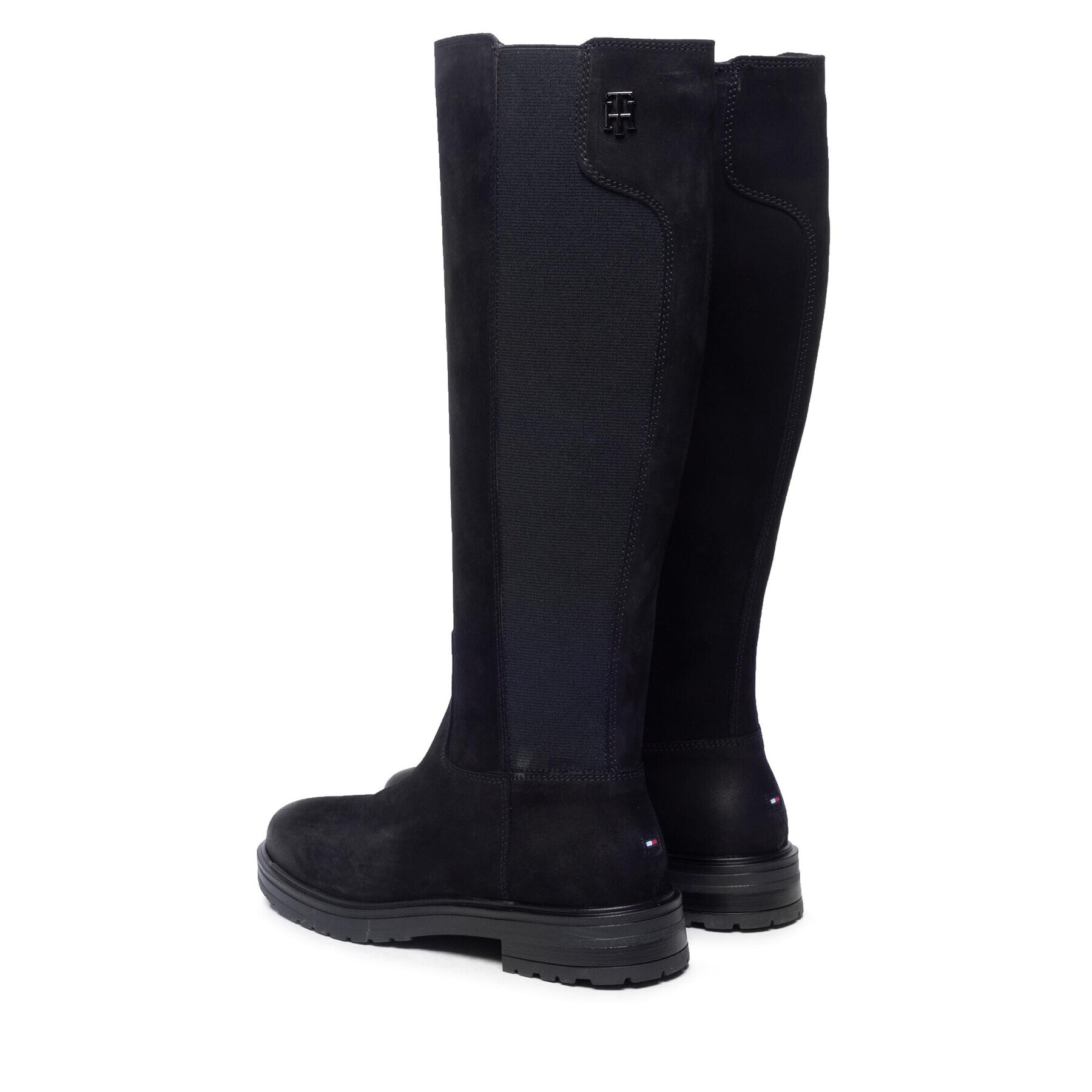 Tommy Hilfiger Ботуши Th Stud Longboot FW0FW06003 Черен - Pepit.bg