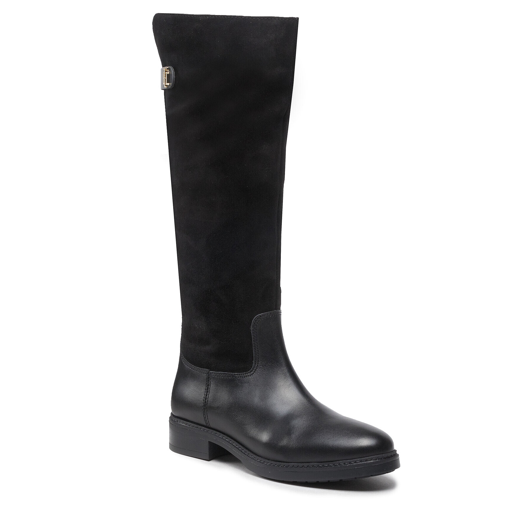 Tommy Hilfiger Ботуши Th Suede Longboot FW0FW07052 Черен - Pepit.bg