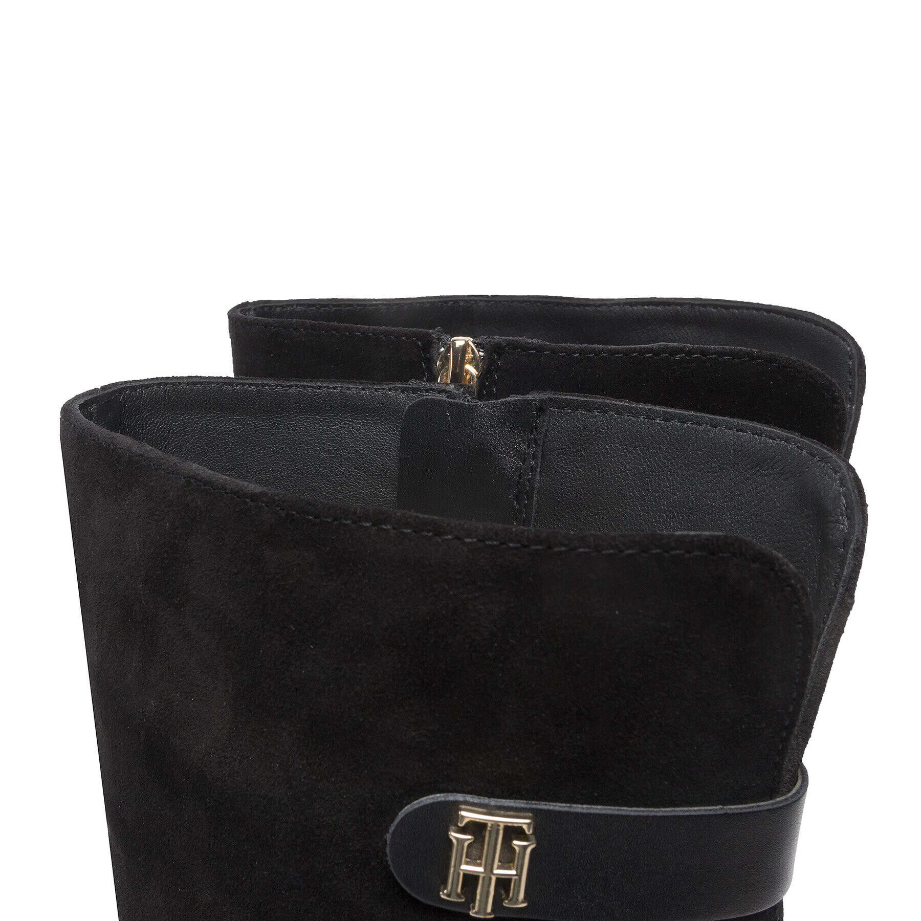 Tommy Hilfiger Ботуши Th Suede Longboot FW0FW07052 Черен - Pepit.bg