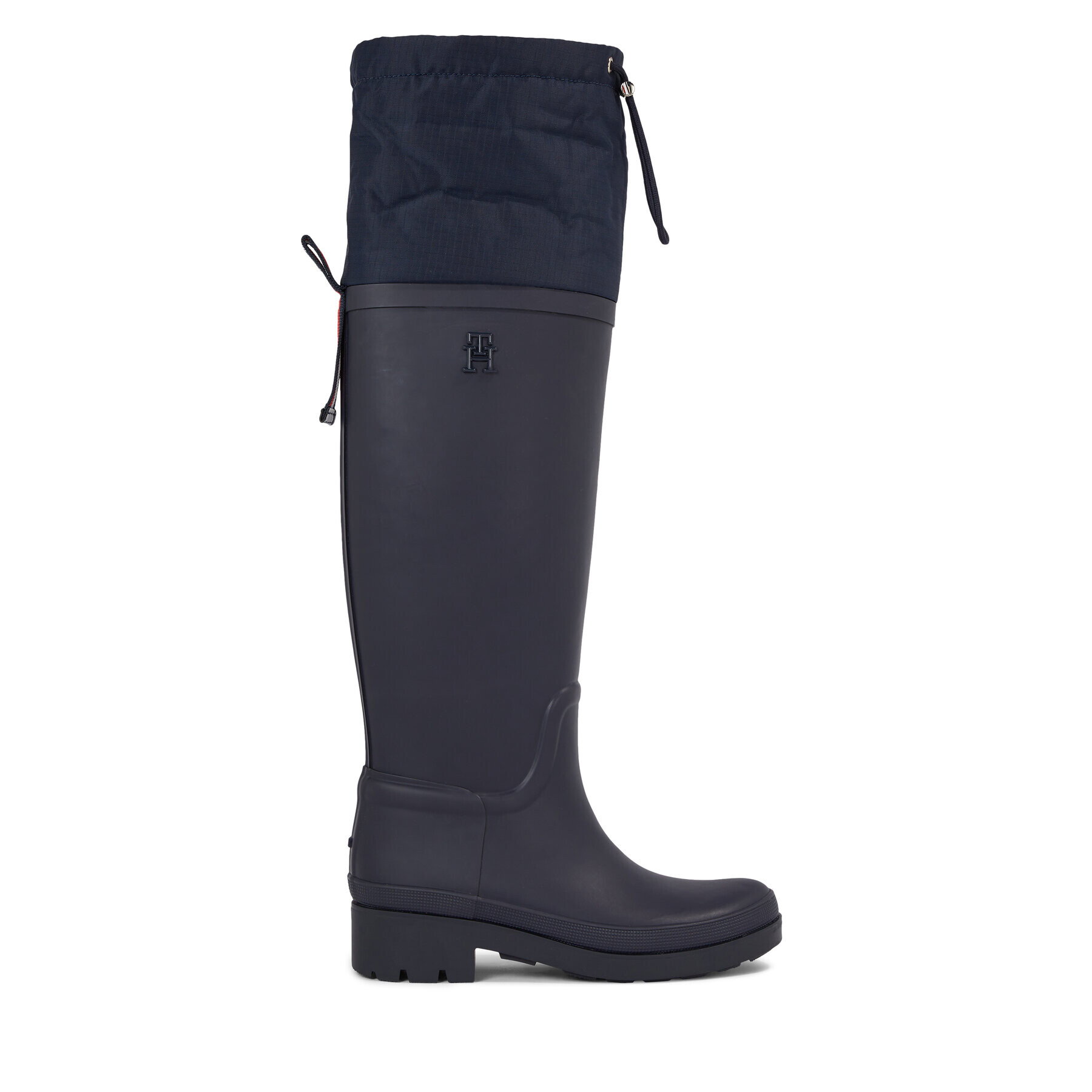 Tommy Hilfiger Ботуши Tommy Tartan Rubberboot FW0FW07664 Син - Pepit.bg