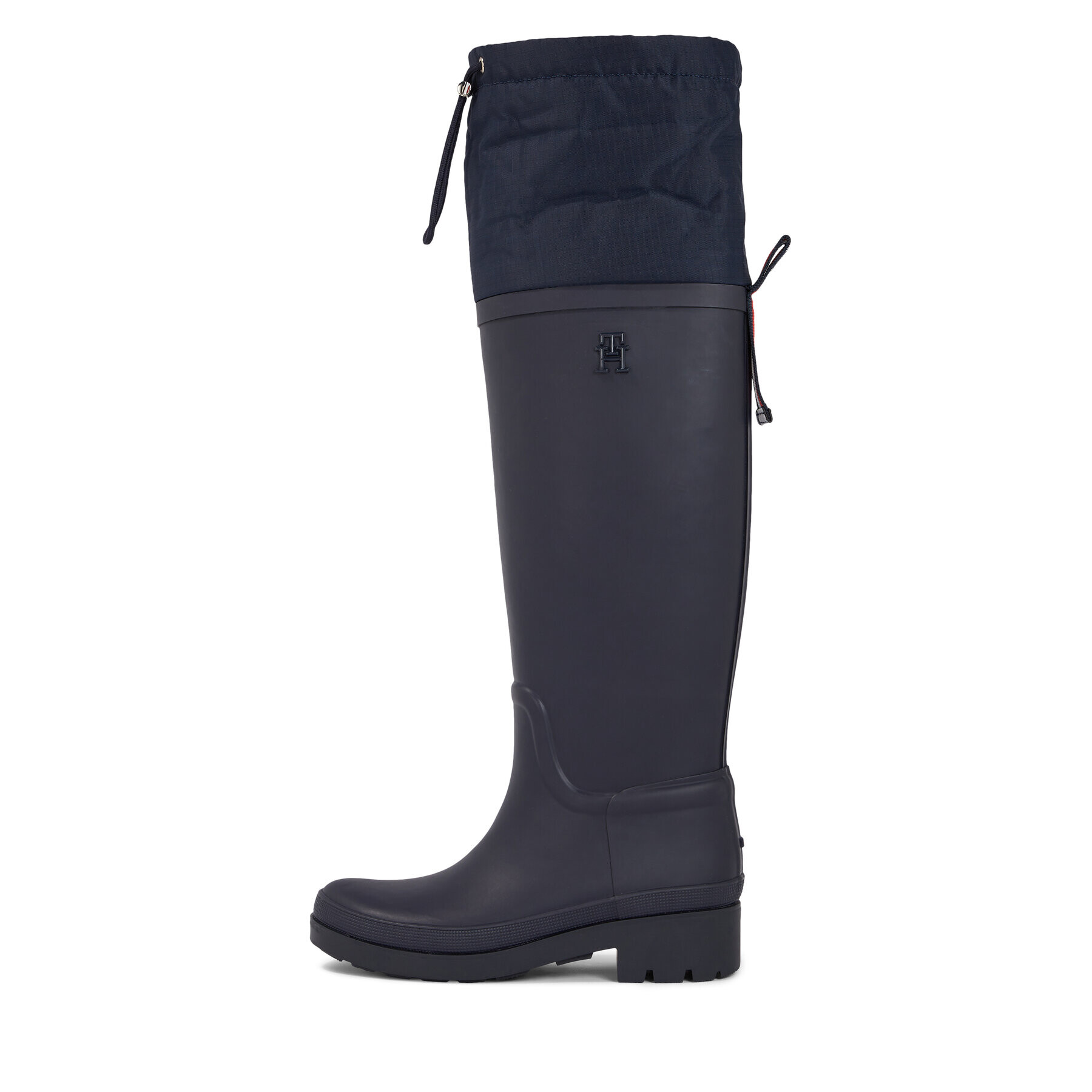 Tommy Hilfiger Ботуши Tommy Tartan Rubberboot FW0FW07664 Син - Pepit.bg