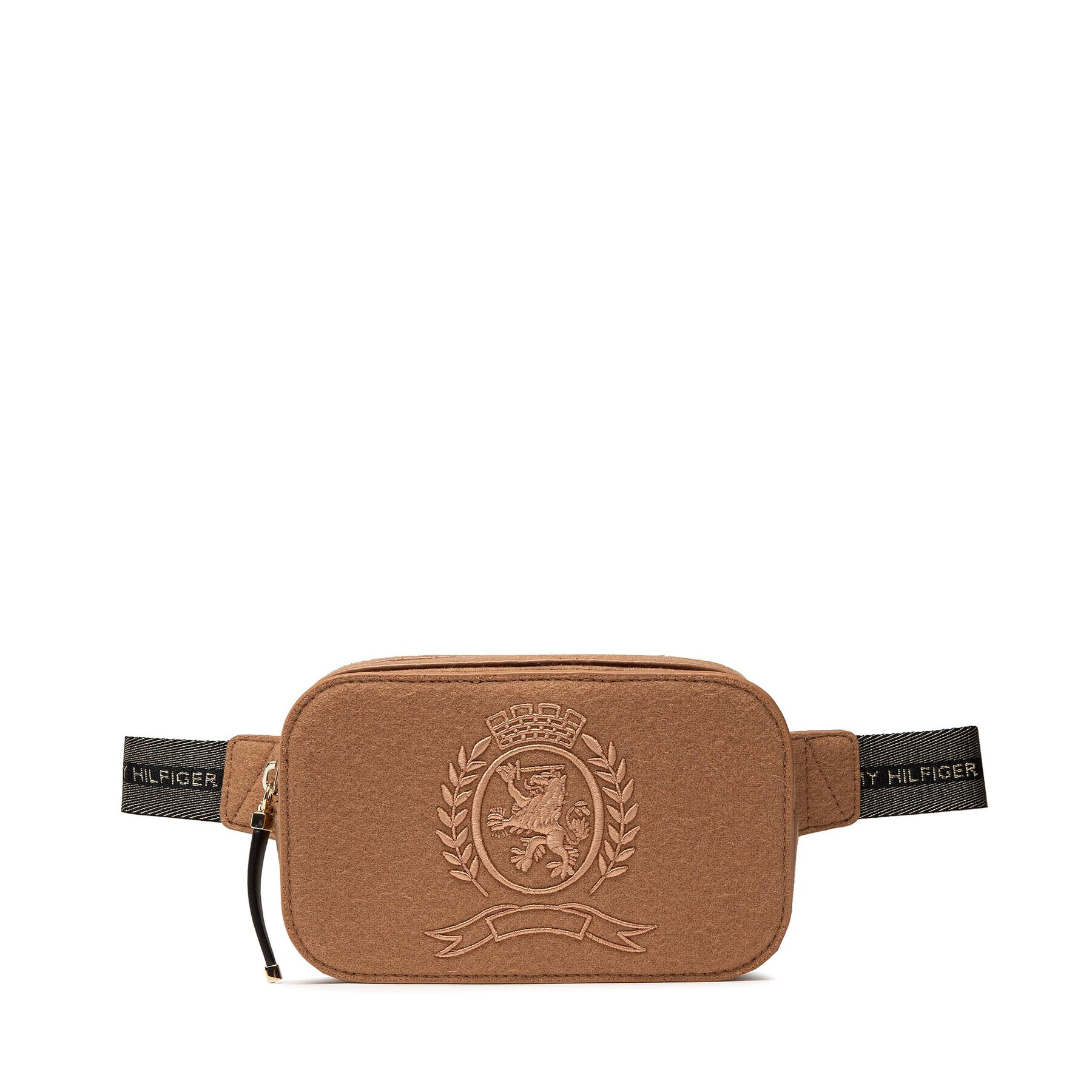 Tommy Hilfiger Чанта за кръст Iconic Tommy Bumbag Embr Crest AW0AW10769 Кафяв - Pepit.bg