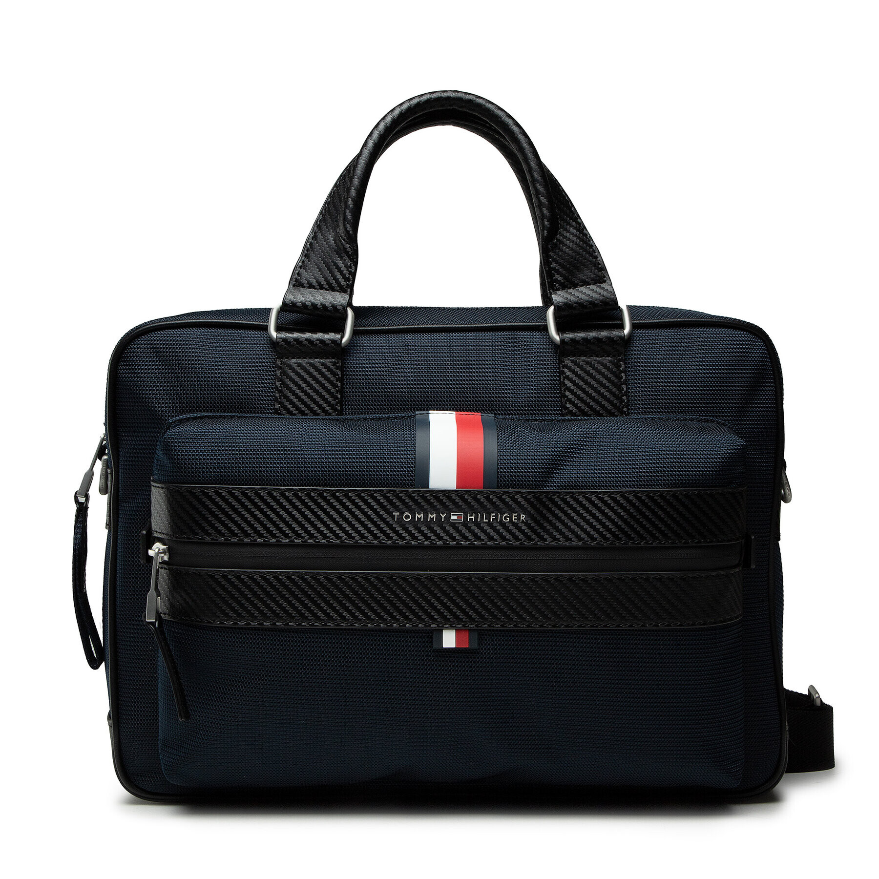 Tommy Hilfiger Чанта за лаптоп Elevated Nylon C Computer Bag AM0AM08004 Тъмносин - Pepit.bg