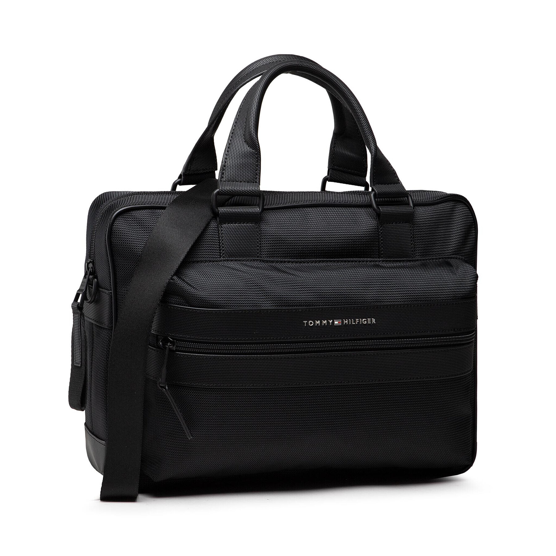 Tommy Hilfiger Чанта за лаптоп Elevated Nylon Computer Bag AM0AM07748 Черен - Pepit.bg