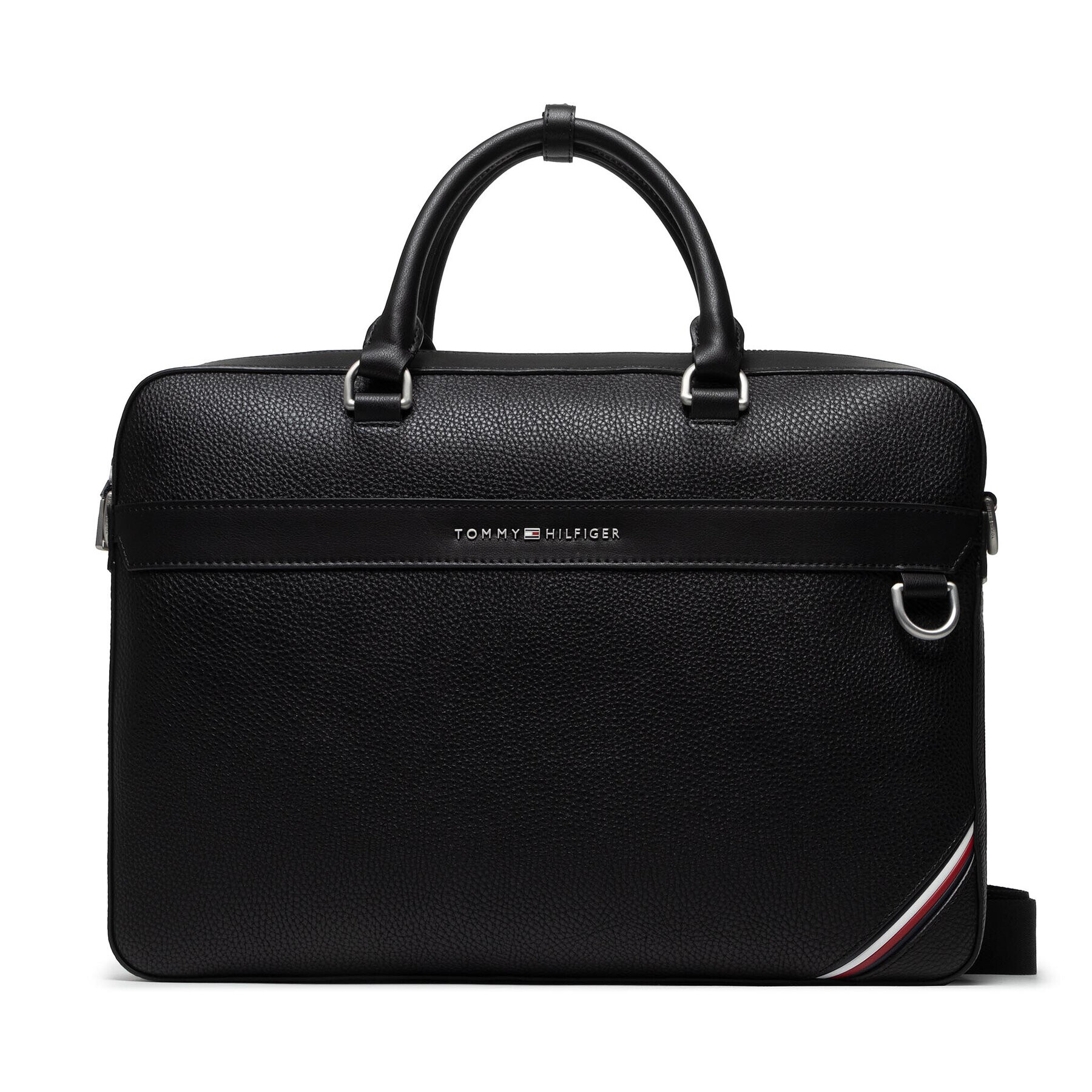 Tommy Hilfiger Чанта за лаптоп Th Downtown Slim Comp Bag AM0AM07782 Черен - Pepit.bg