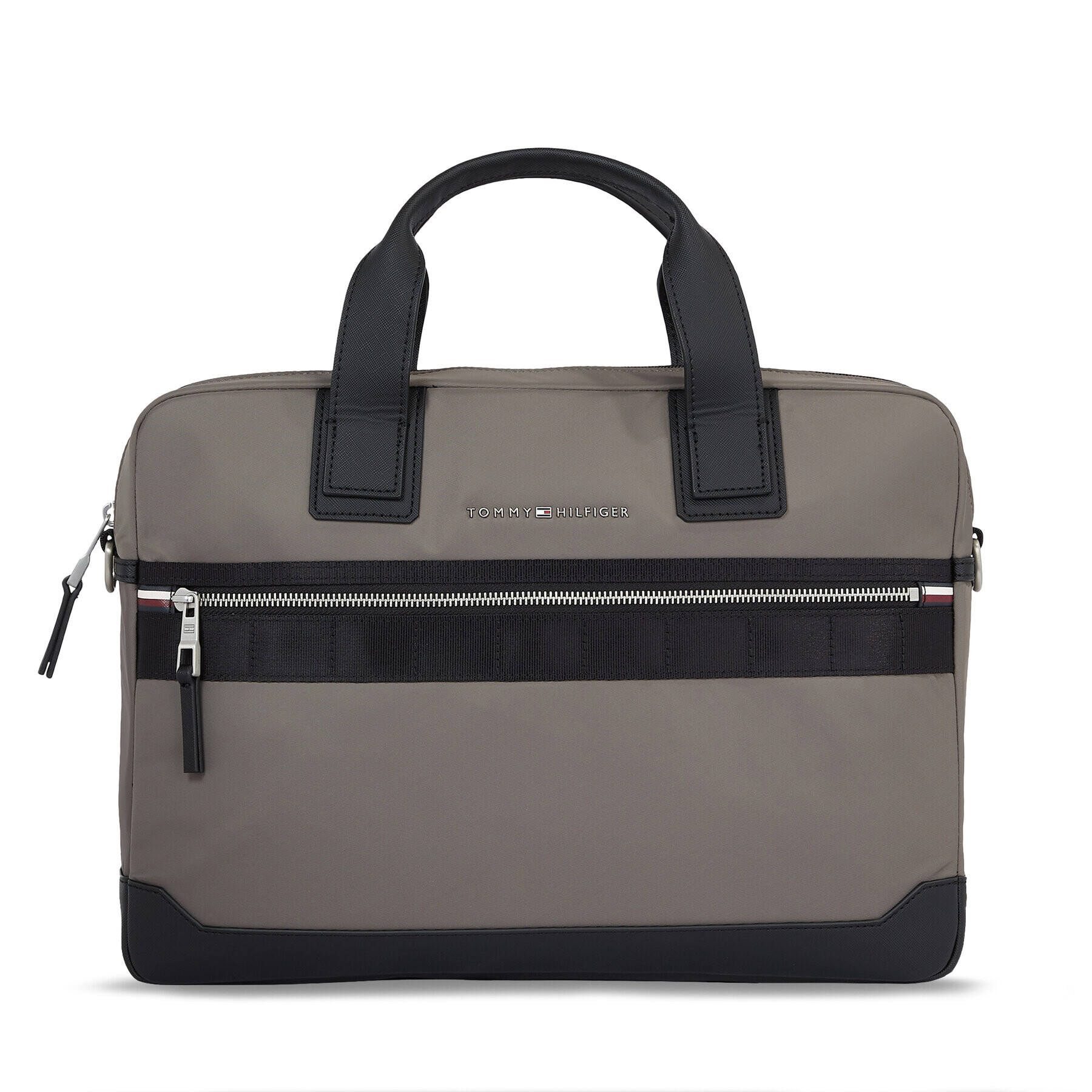 Tommy Hilfiger Чанта за лаптоп Th Elevated Nylon Computer Bag AM0AM11574 Сив - Pepit.bg