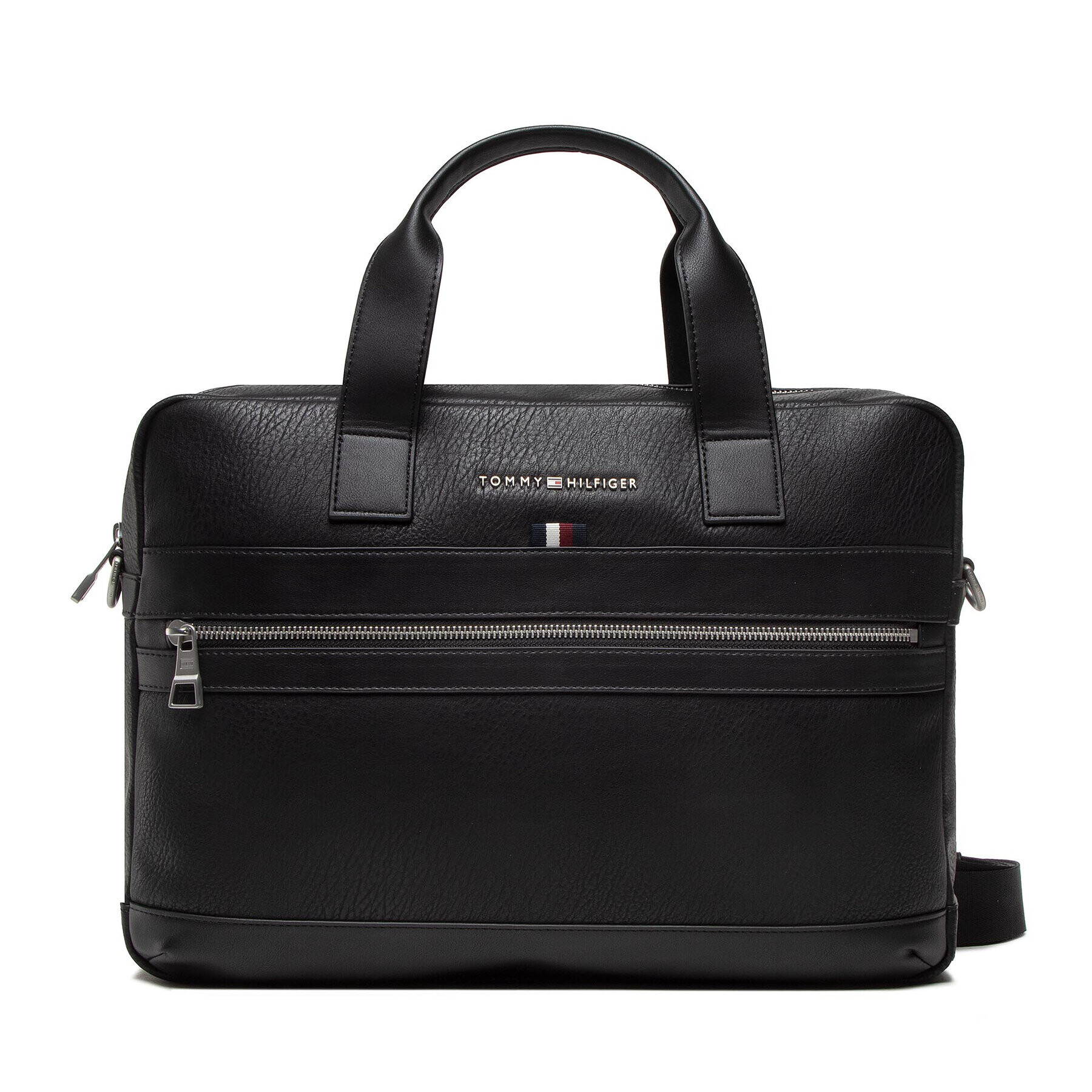 Tommy Hilfiger Чанта за лаптоп Th Transit Pu Computer Messenger AM0AM10305 Черен - Pepit.bg