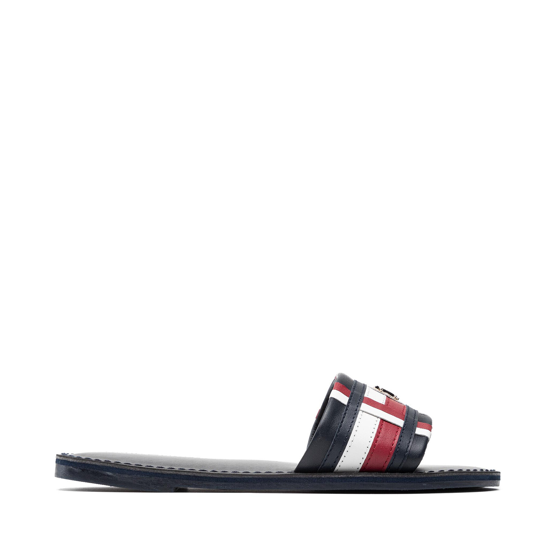 Tommy Hilfiger Чехли Corporate Flat Leather Mule FW0FW05771 Розов - Pepit.bg