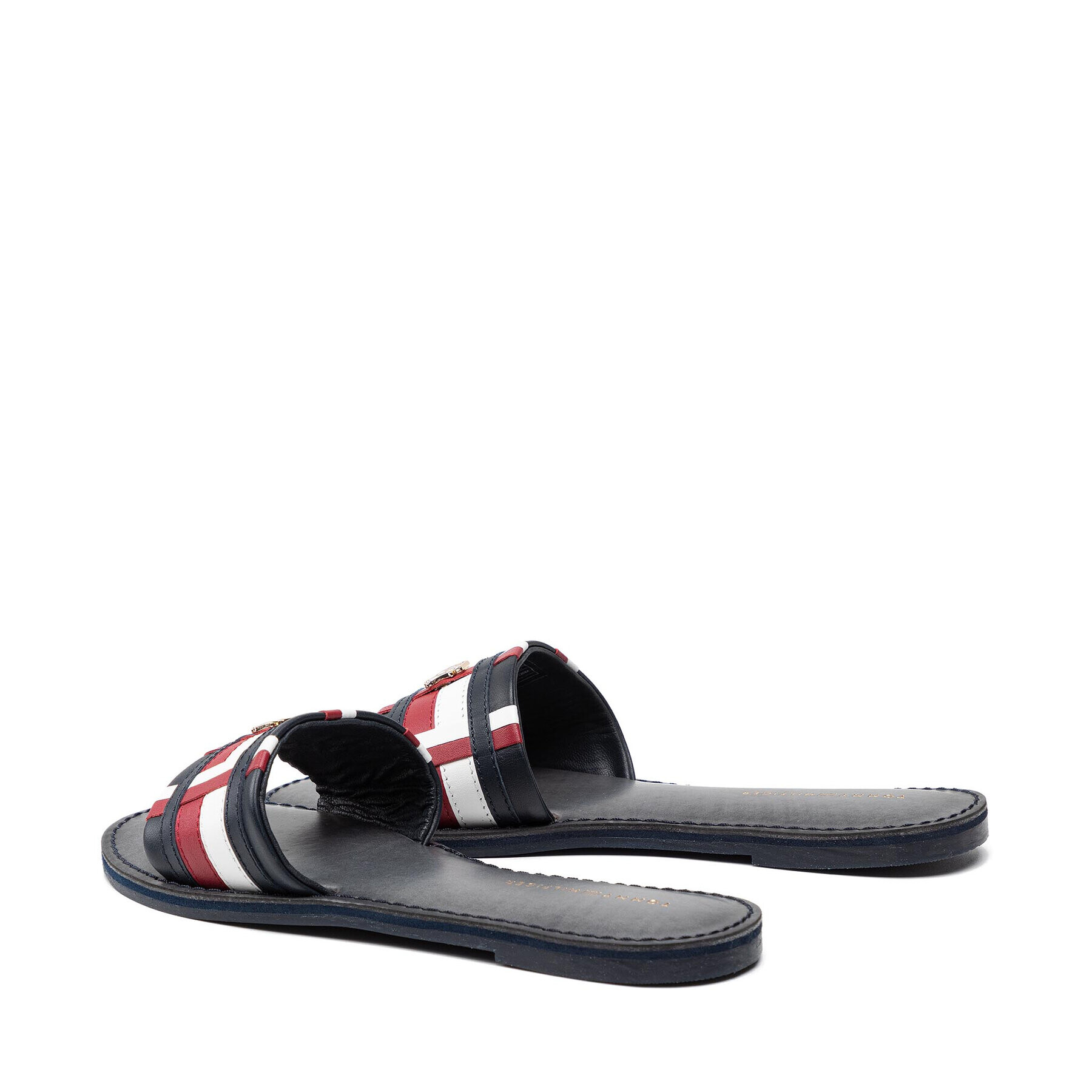 Tommy Hilfiger Чехли Corporate Flat Leather Mule FW0FW05771 Розов - Pepit.bg