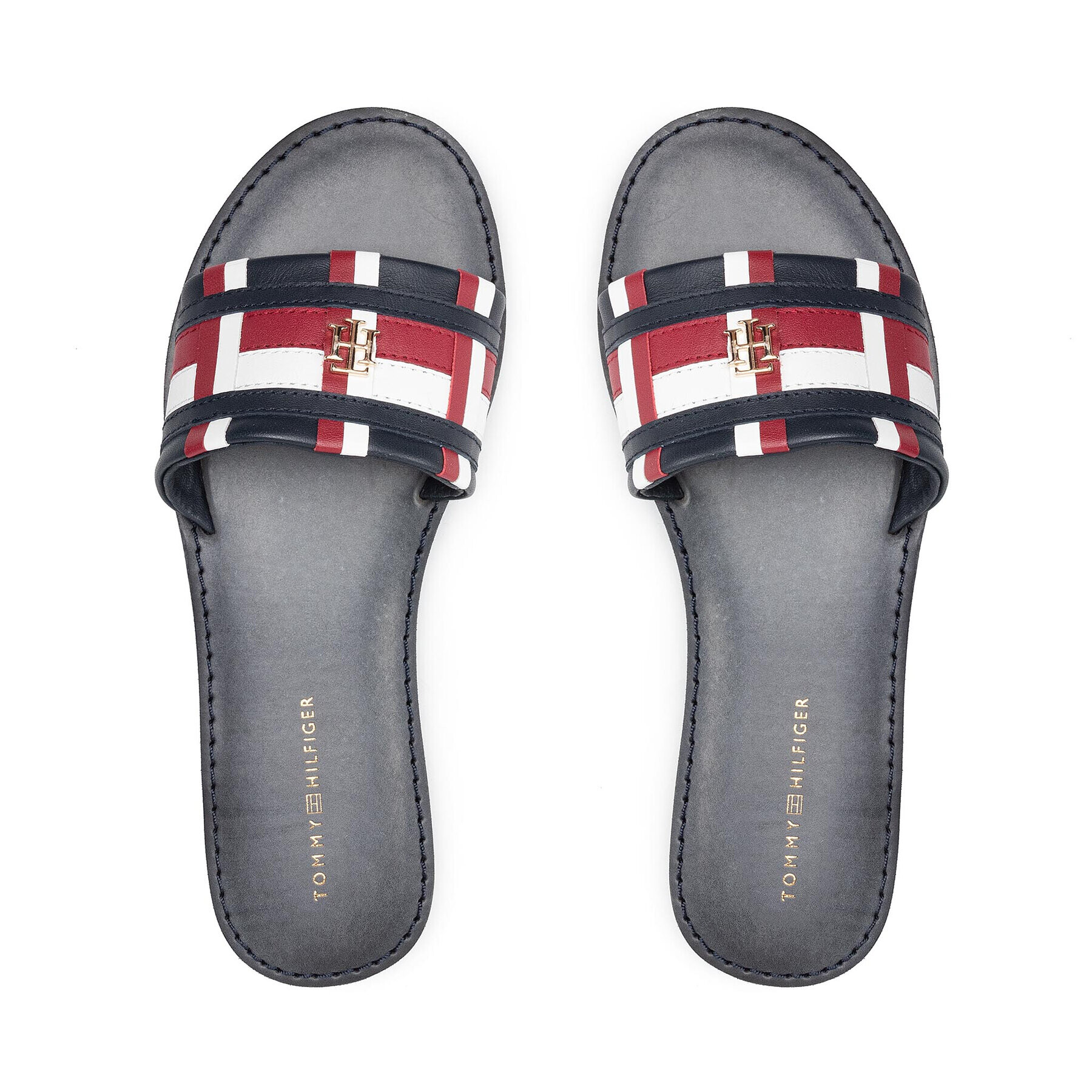 Tommy Hilfiger Чехли Corporate Flat Leather Mule FW0FW05771 Розов - Pepit.bg