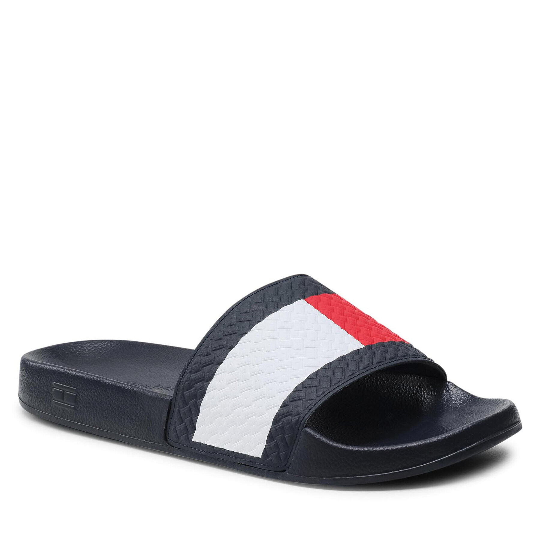 Tommy Hilfiger Чехли Embossed Flag Pool Slide FM0FM03643 Тъмносин - Pepit.bg