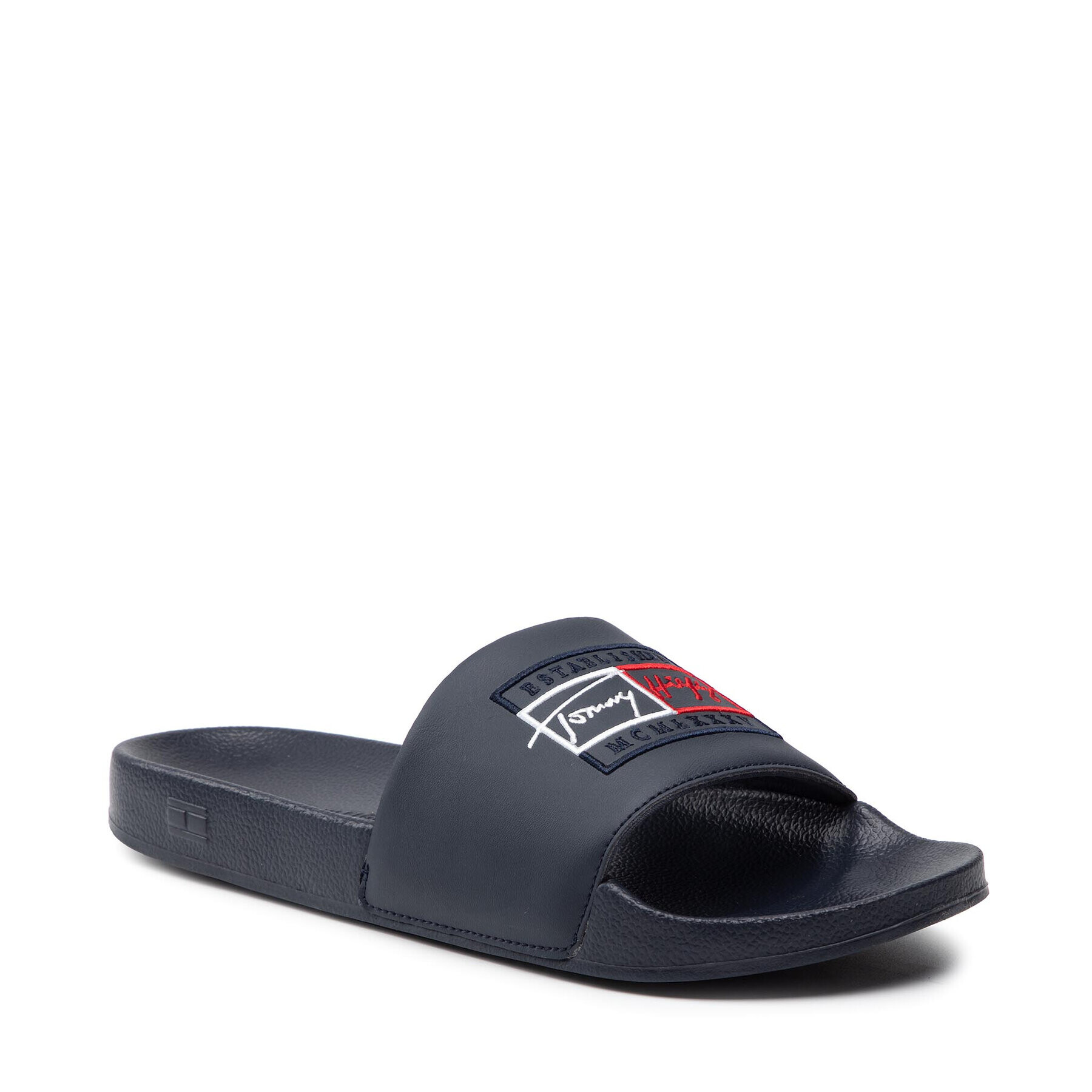 Tommy Hilfiger Чехли Embroidery Signature Slide FM0FM03647 Тъмносин - Pepit.bg