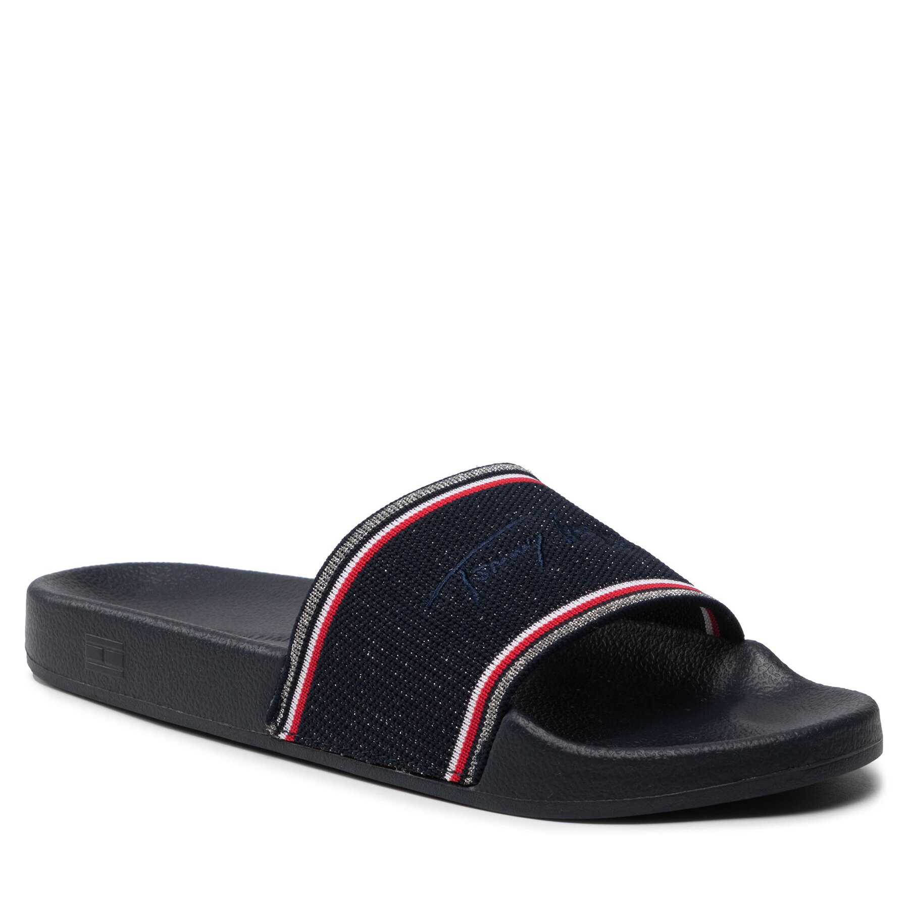 Tommy Hilfiger Чехли Essential Shiny Knit Pool Slide FW0FW06311 Тъмносин - Pepit.bg