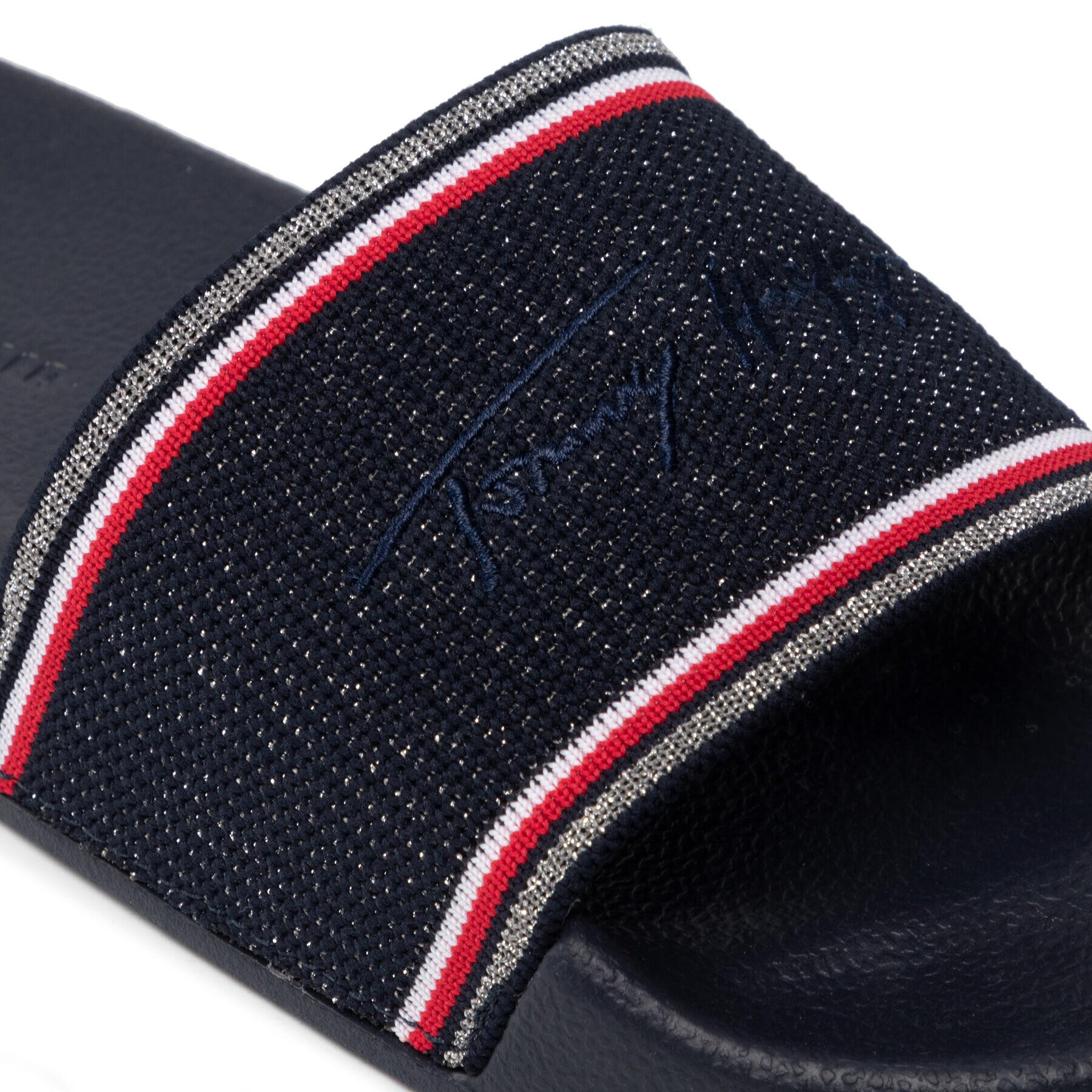 Tommy Hilfiger Чехли Essential Shiny Knit Pool Slide FW0FW06311 Тъмносин - Pepit.bg