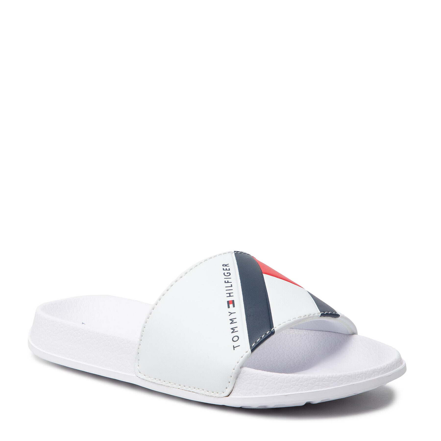 Tommy Hilfiger Чехли Flag Print Pool Slide T3B0-32273-1172 M Бял - Pepit.bg