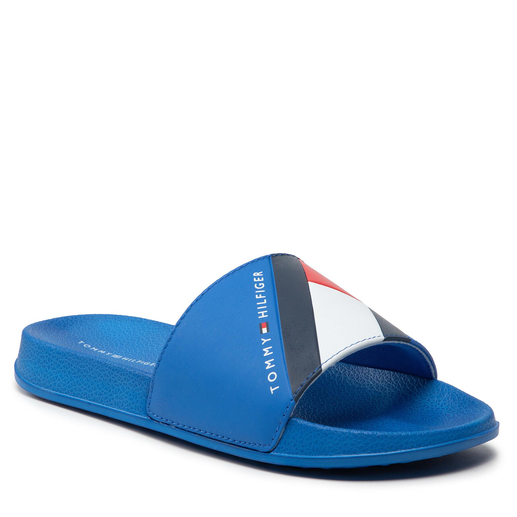 Tommy Hilfiger Чехли Flag Print Pool Slide T3B0-32273-1172 S Син - Pepit.bg