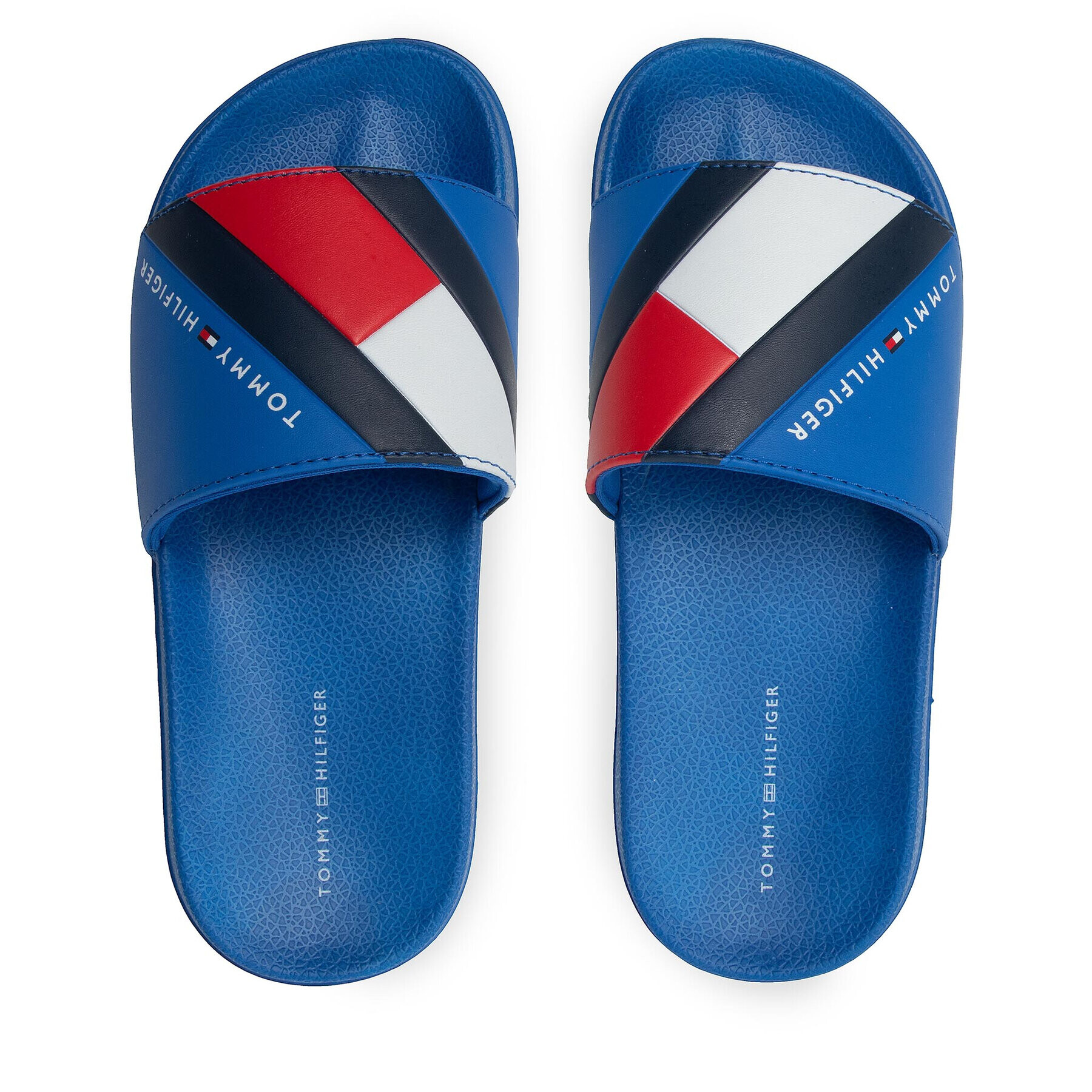 Tommy Hilfiger Чехли Flag Print Pool Slide T3B0-32273-1172 S Син - Pepit.bg