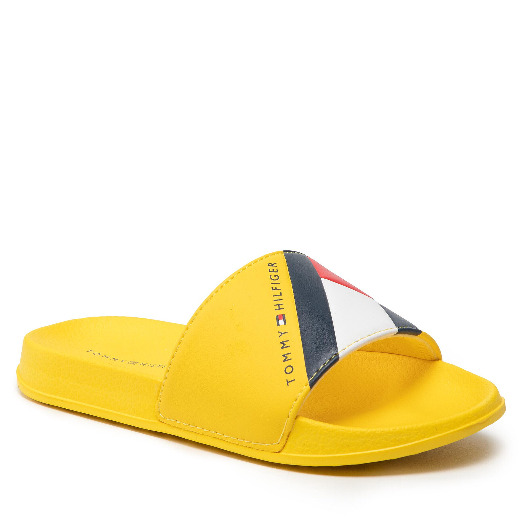 Tommy Hilfiger Чехли Flag Print Pool Slide T3B0-32273-1172 S Жълт - Pepit.bg