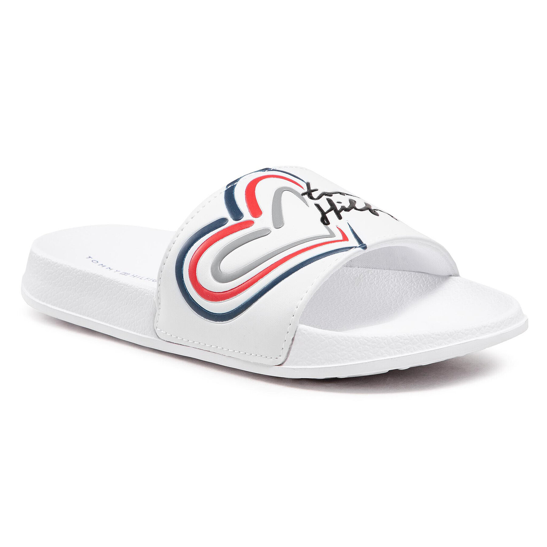Tommy Hilfiger Чехли Hearth Print Pool Slide T3A0-31060-0632 S Бял - Pepit.bg