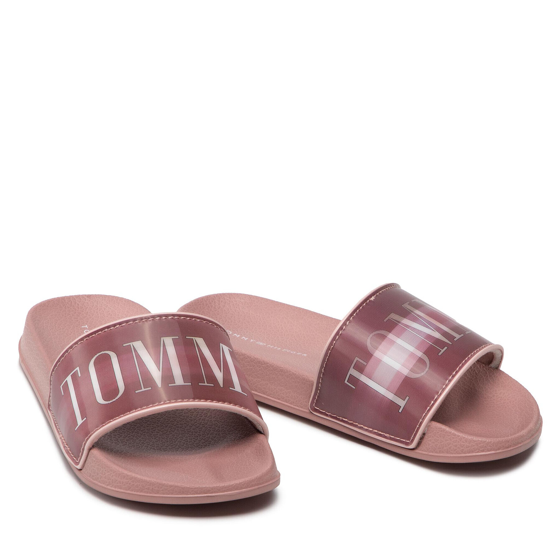 Tommy Hilfiger Чехли Holographic Pool Slide T3A0-32198-1172 M Розов - Pepit.bg