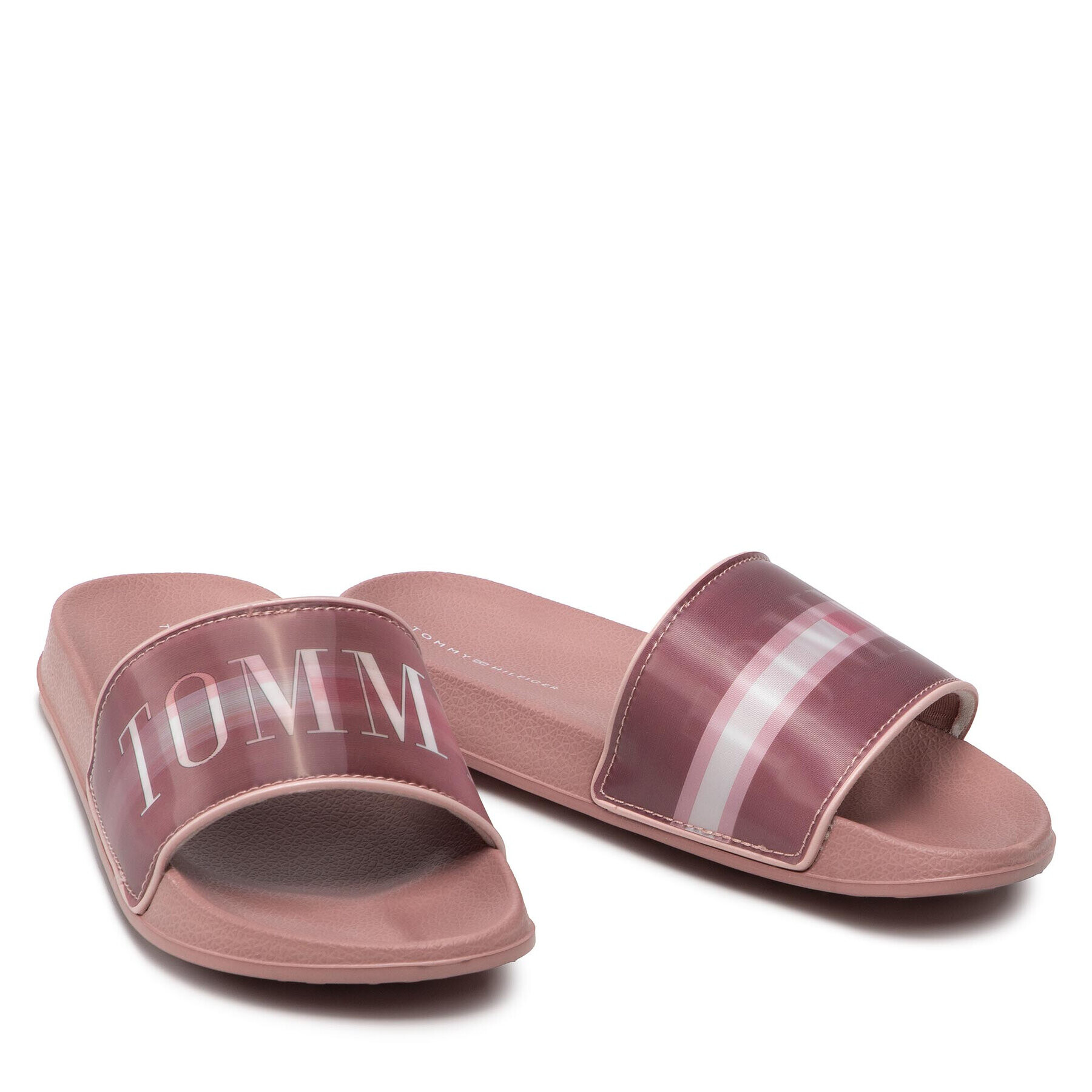 Tommy Hilfiger Чехли Holographic Pool Slide T3A0-32198-1172 S Розов - Pepit.bg