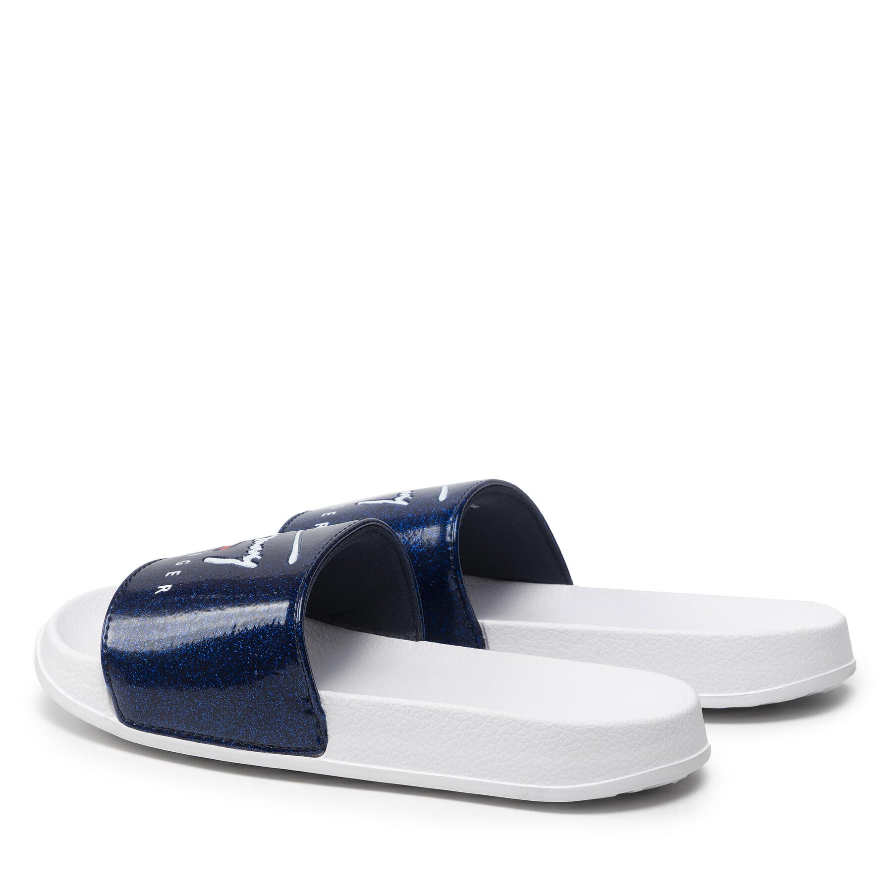 Tommy Hilfiger Чехли Logo Print Pool Slide T3A0-32195-1366 S Тъмносин - Pepit.bg