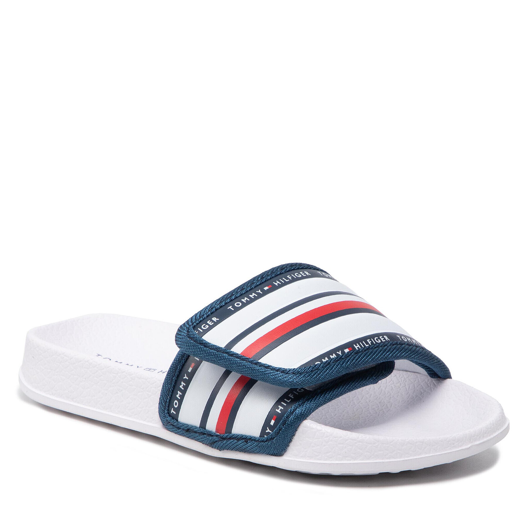 Tommy Hilfiger Чехли Maxi Velcro Pool Slide T3B0-32272-1172 M Бял - Pepit.bg