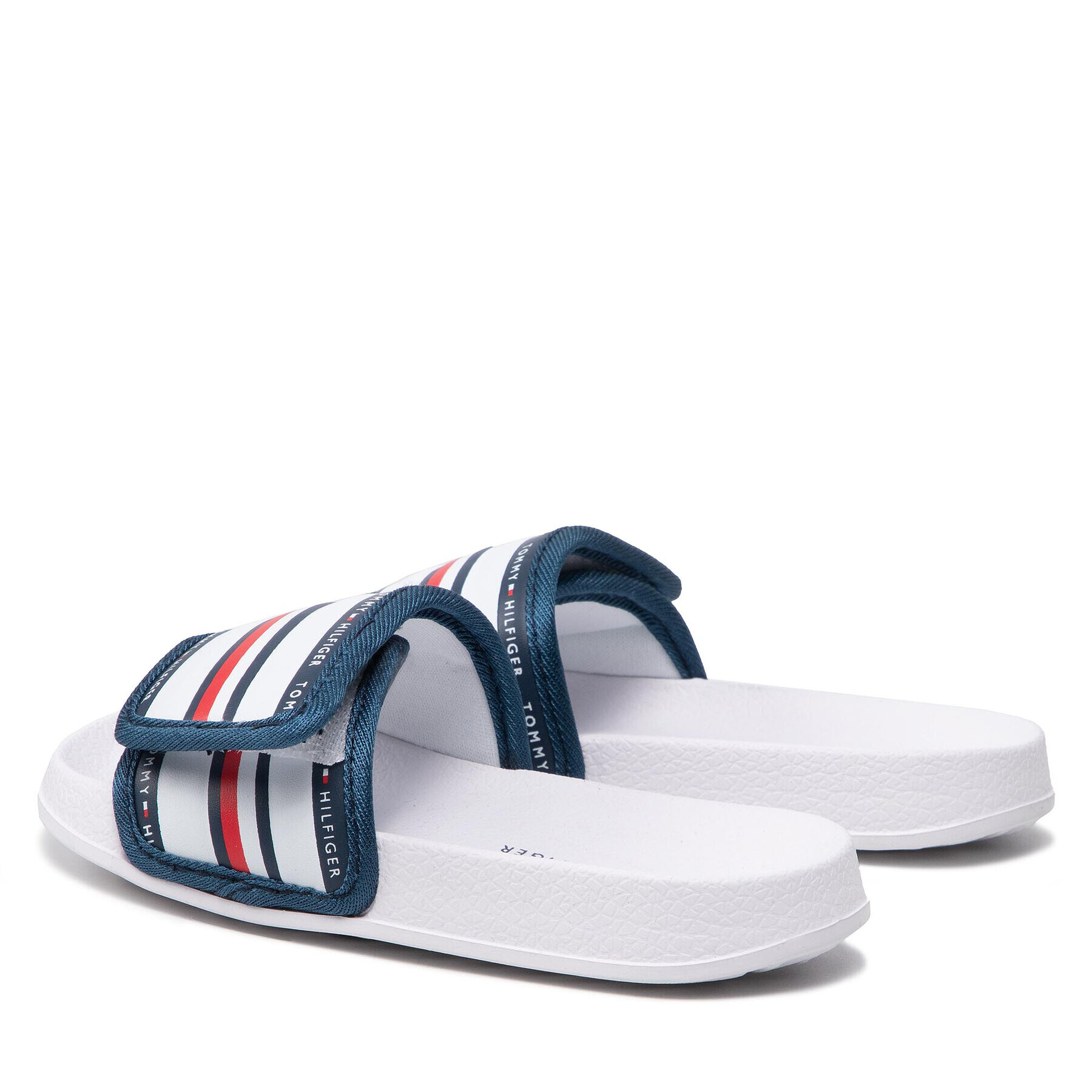 Tommy Hilfiger Чехли Maxi Velcro Pool Slide T3B0-32272-1172 M Бял - Pepit.bg