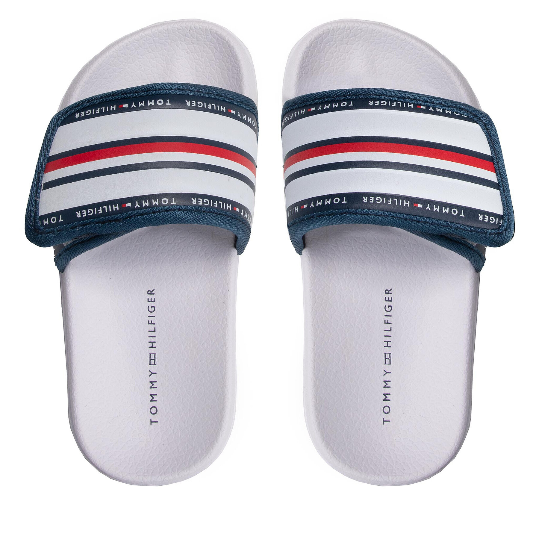 Tommy Hilfiger Чехли Maxi Velcro Pool Slide T3B0-32272-1172 M Бял - Pepit.bg