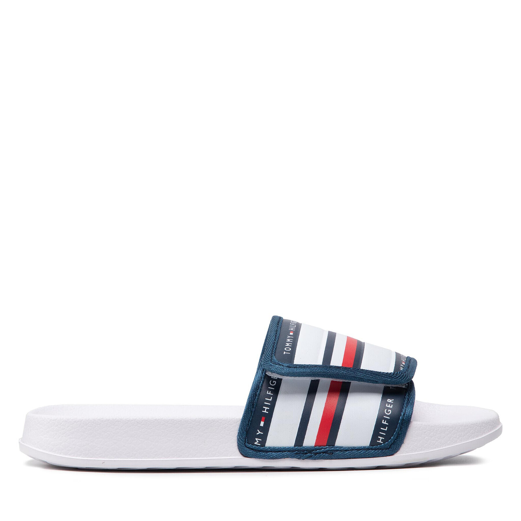 Tommy Hilfiger Чехли Maxi Velcro Pool Slide T3B0-32272-1172 S Бял - Pepit.bg