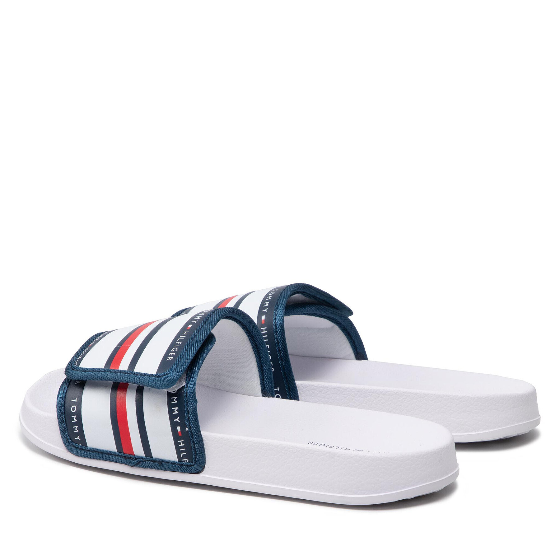 Tommy Hilfiger Чехли Maxi Velcro Pool Slide T3B0-32272-1172 S Бял - Pepit.bg