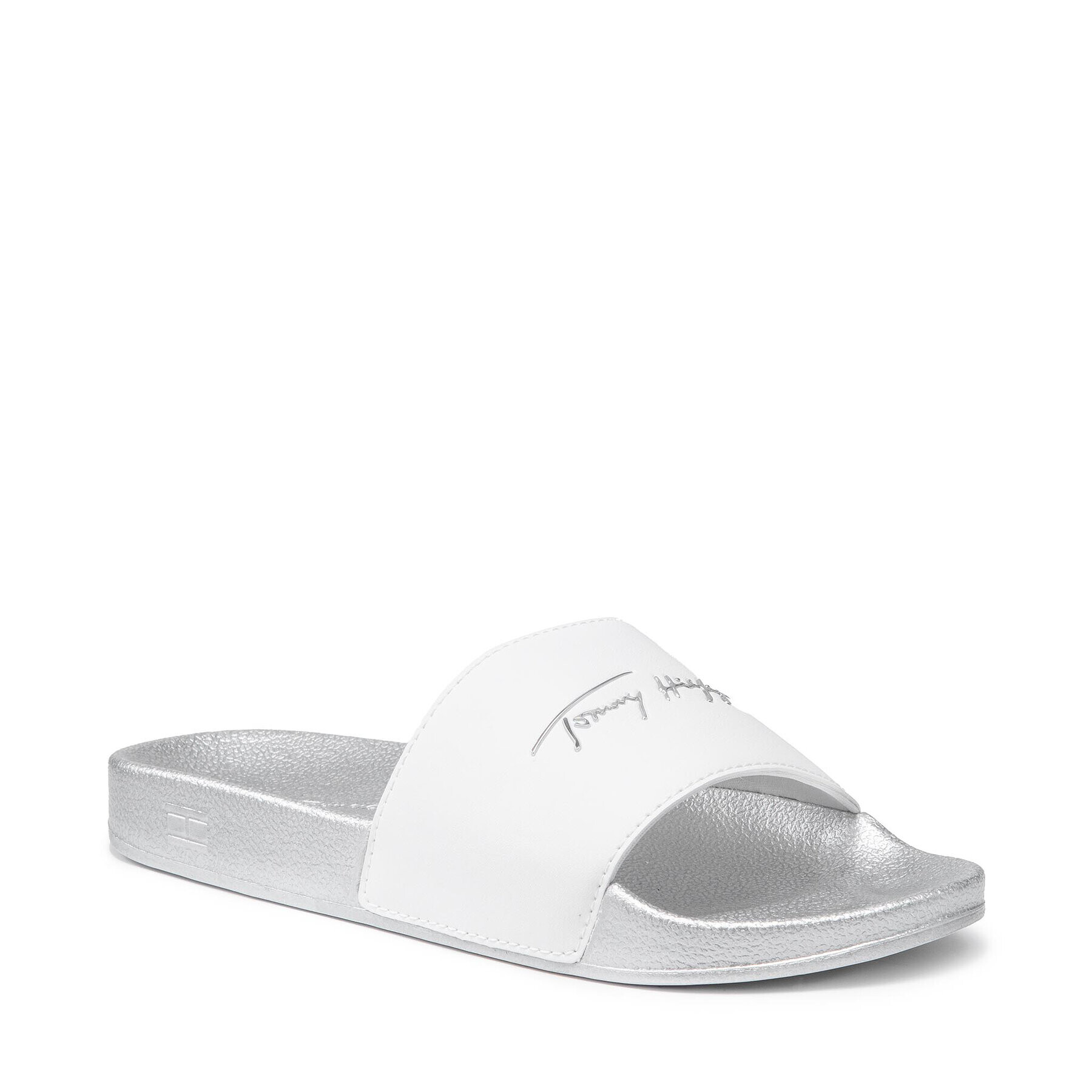 Tommy Hilfiger Чехли Metallic Pool Slide FW0FW05760 Бял - Pepit.bg
