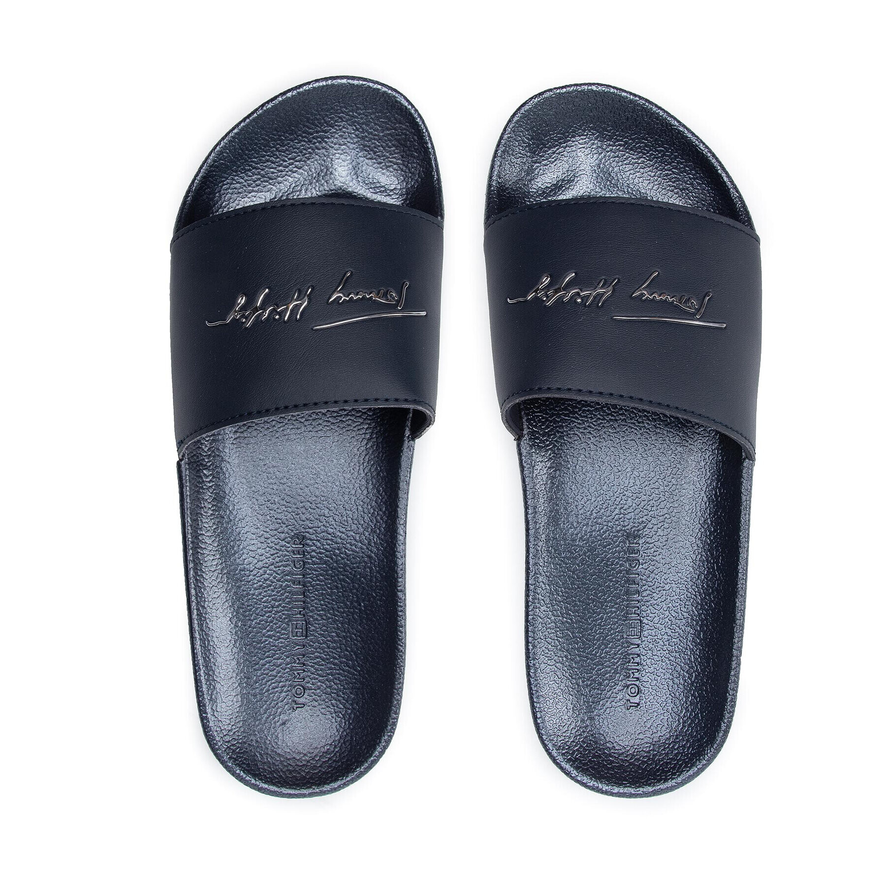 Tommy Hilfiger Чехли Metallic Pool Slide FW0FW05760 Тъмносин - Pepit.bg