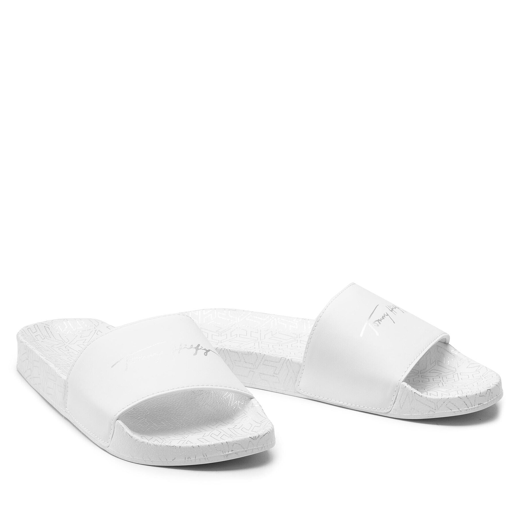 Tommy Hilfiger Чехли Metallic Pool Slide FW0FW06312 Бял - Pepit.bg