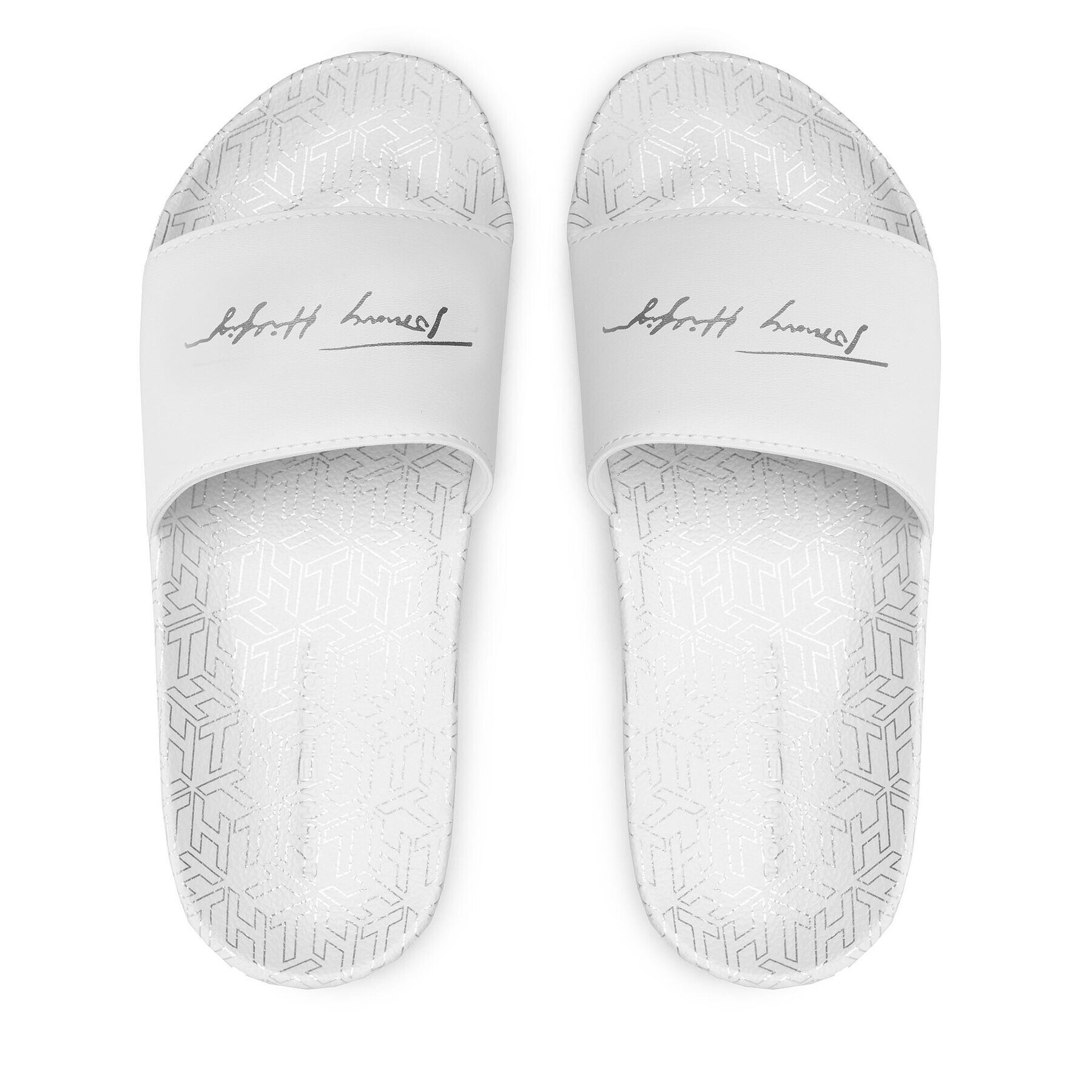 Tommy Hilfiger Чехли Metallic Pool Slide FW0FW06312 Бял - Pepit.bg