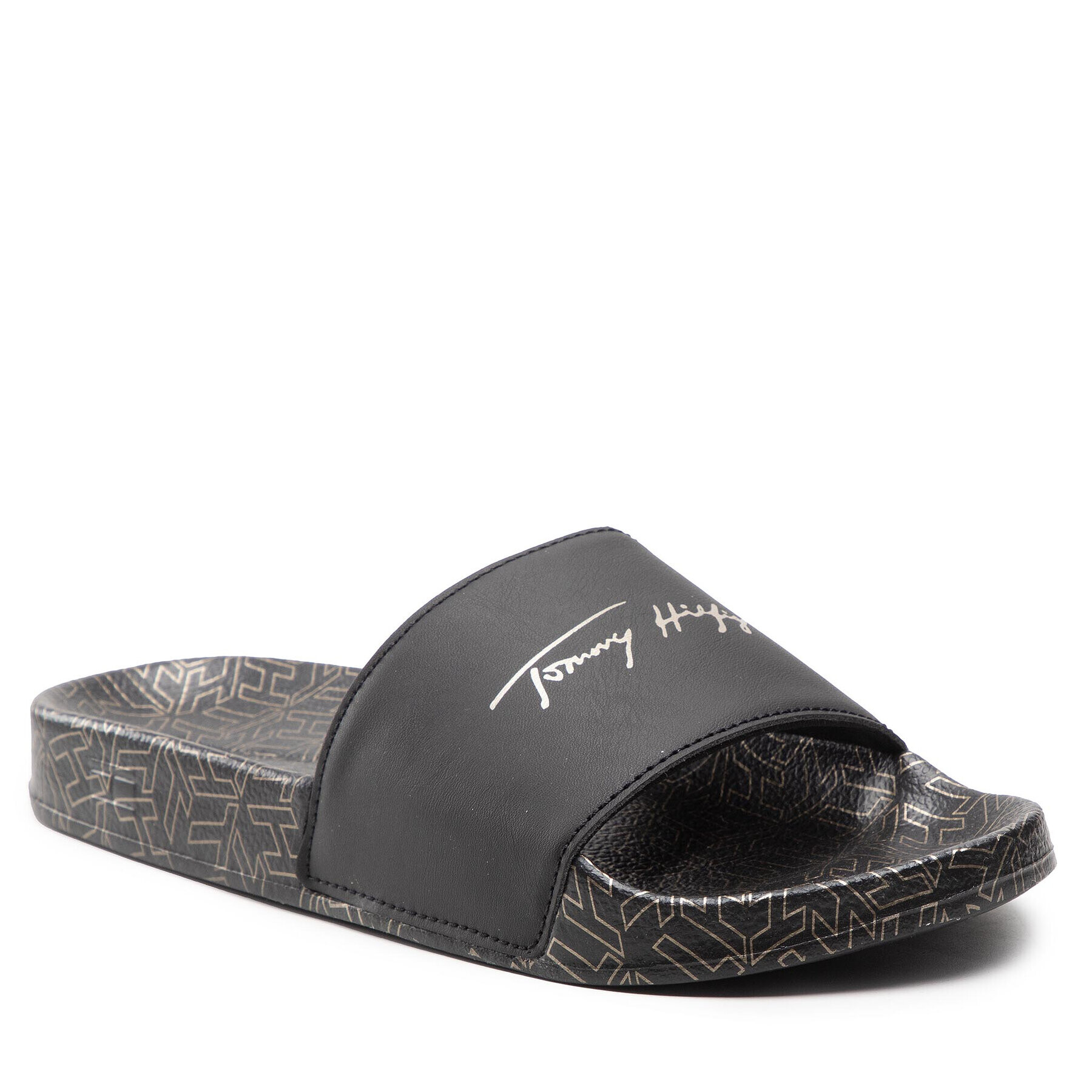 Tommy Hilfiger Чехли Metallic Pool Slide FW0FW06312 Черен - Pepit.bg