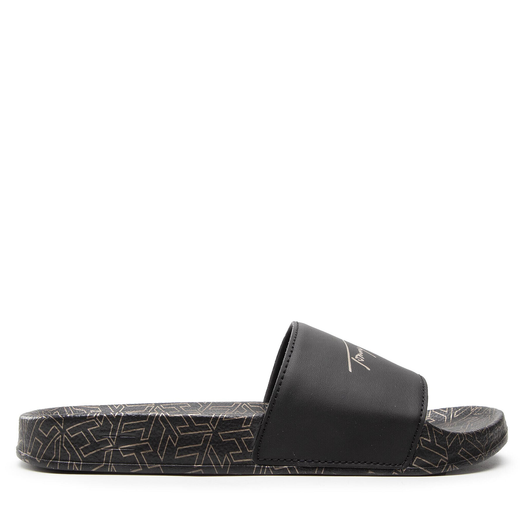 Tommy Hilfiger Чехли Metallic Pool Slide FW0FW06312 Черен - Pepit.bg