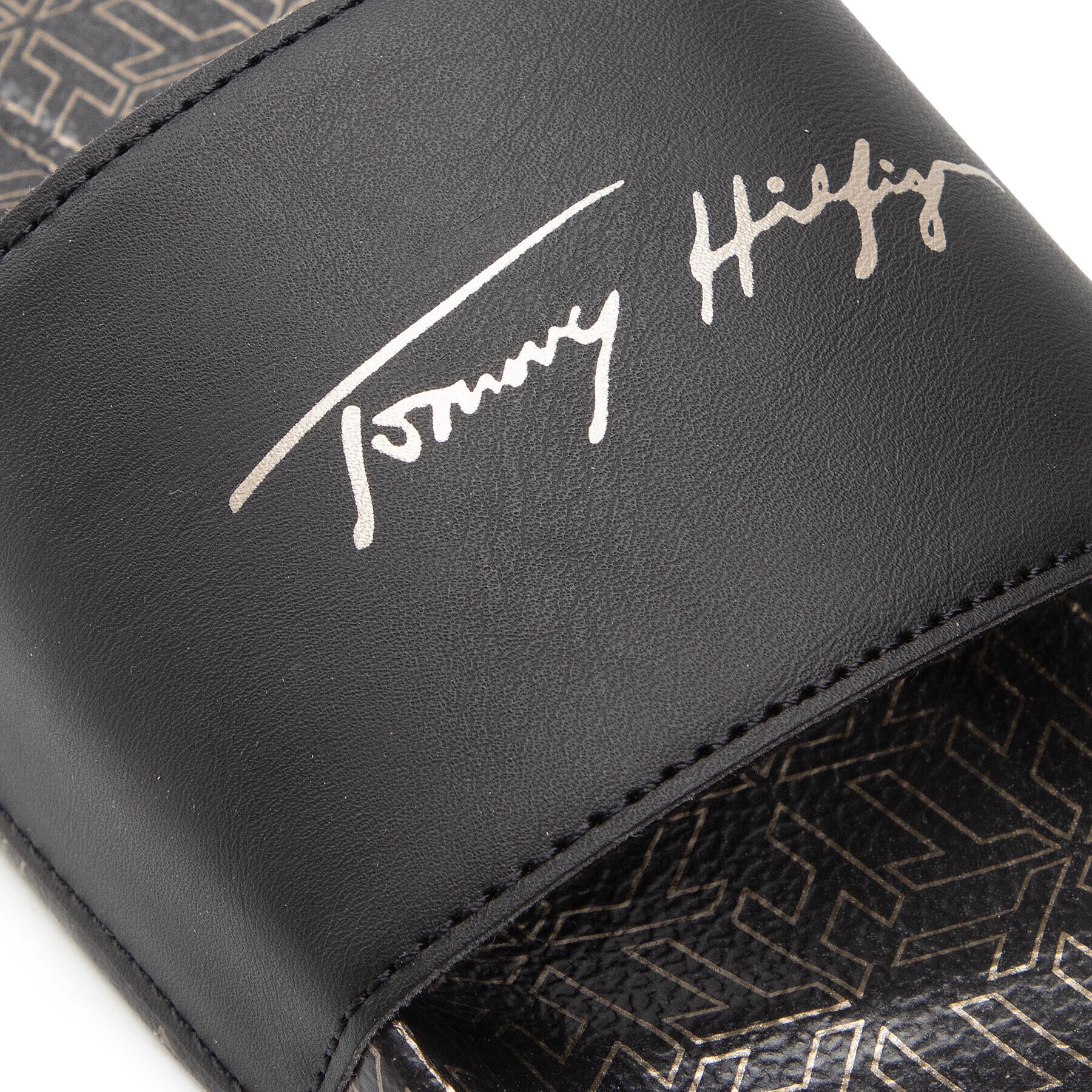 Tommy Hilfiger Чехли Metallic Pool Slide FW0FW06312 Черен - Pepit.bg